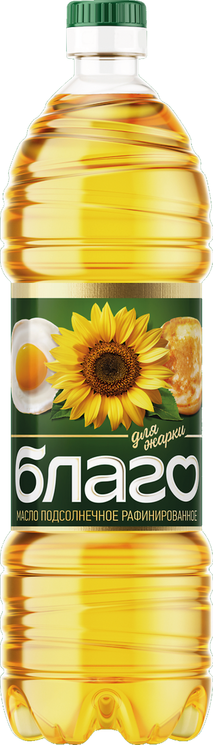 Изображение товара Масло подсолнечное БЛАГО рафинированное дезодорированное 1 л для жарки и выпечки