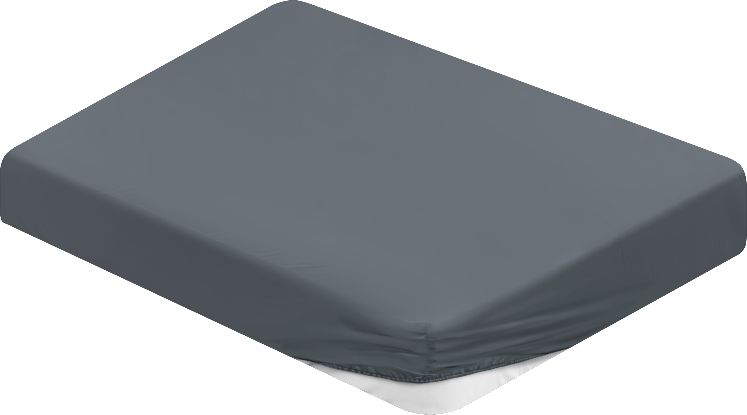 Изображение товара Простыня на резинке HOMECLUB 180x200 см, хлопок, графит