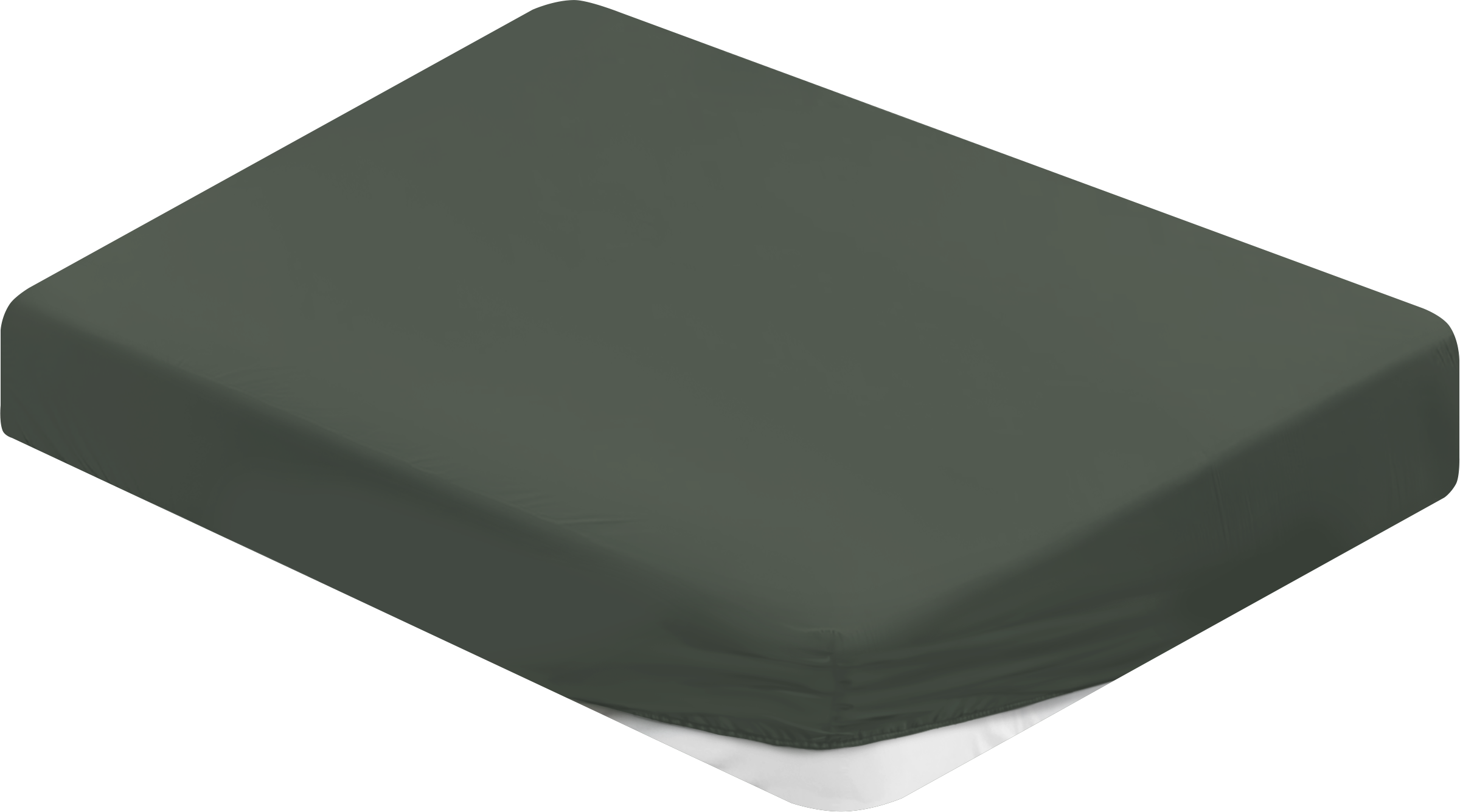 Изображение товара Простыня на резинке HOMECLUB 180x200см зеленая натуральный хлопок