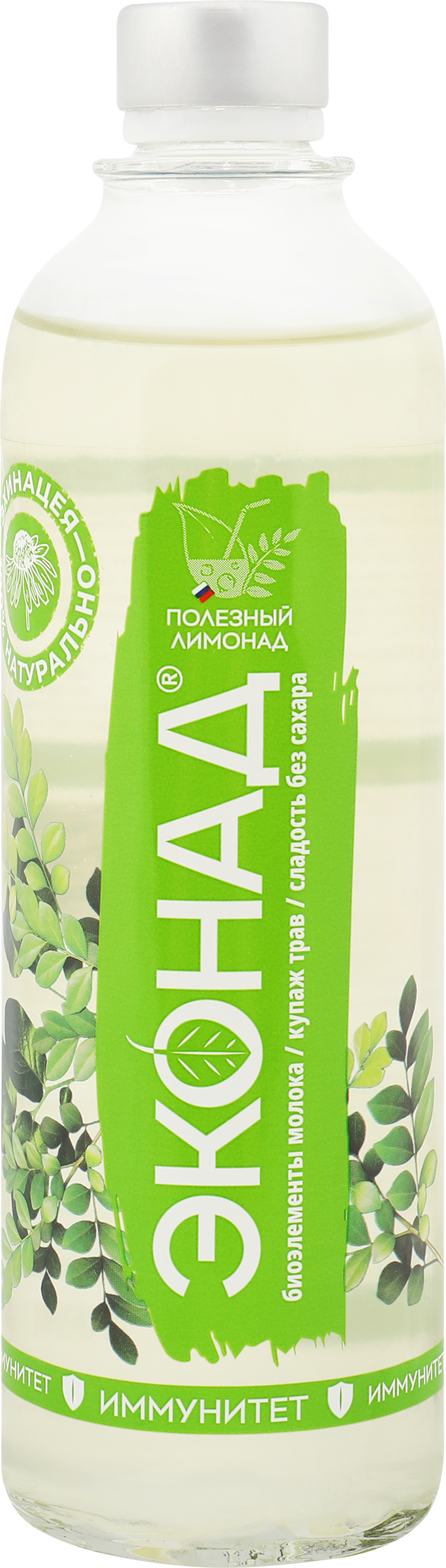 Изображение товара Напиток безалкогольный ЭКОНАД Иммунитет Эхинацея, без сахара, тонкая газация, 500мл