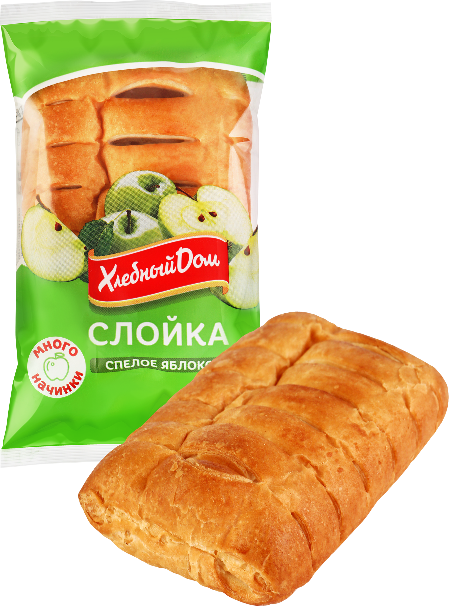 Изображение товара Слойка ХЛЕБНЫЙ ДОМ Спелое яблоко, 55г