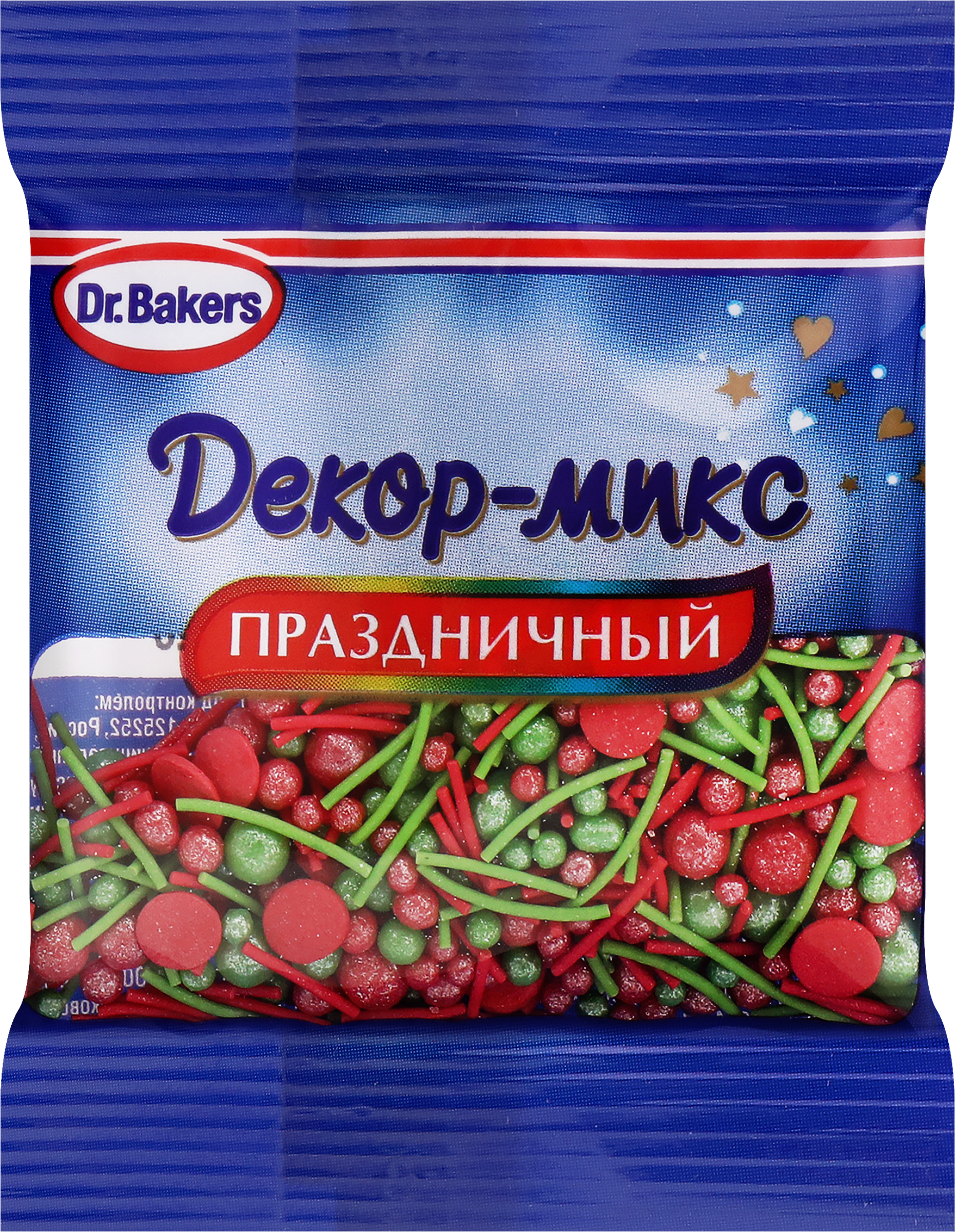 Изображение товара Посыпка кондитерская DR.BAKERS Декор-микс Праздничный, 10г