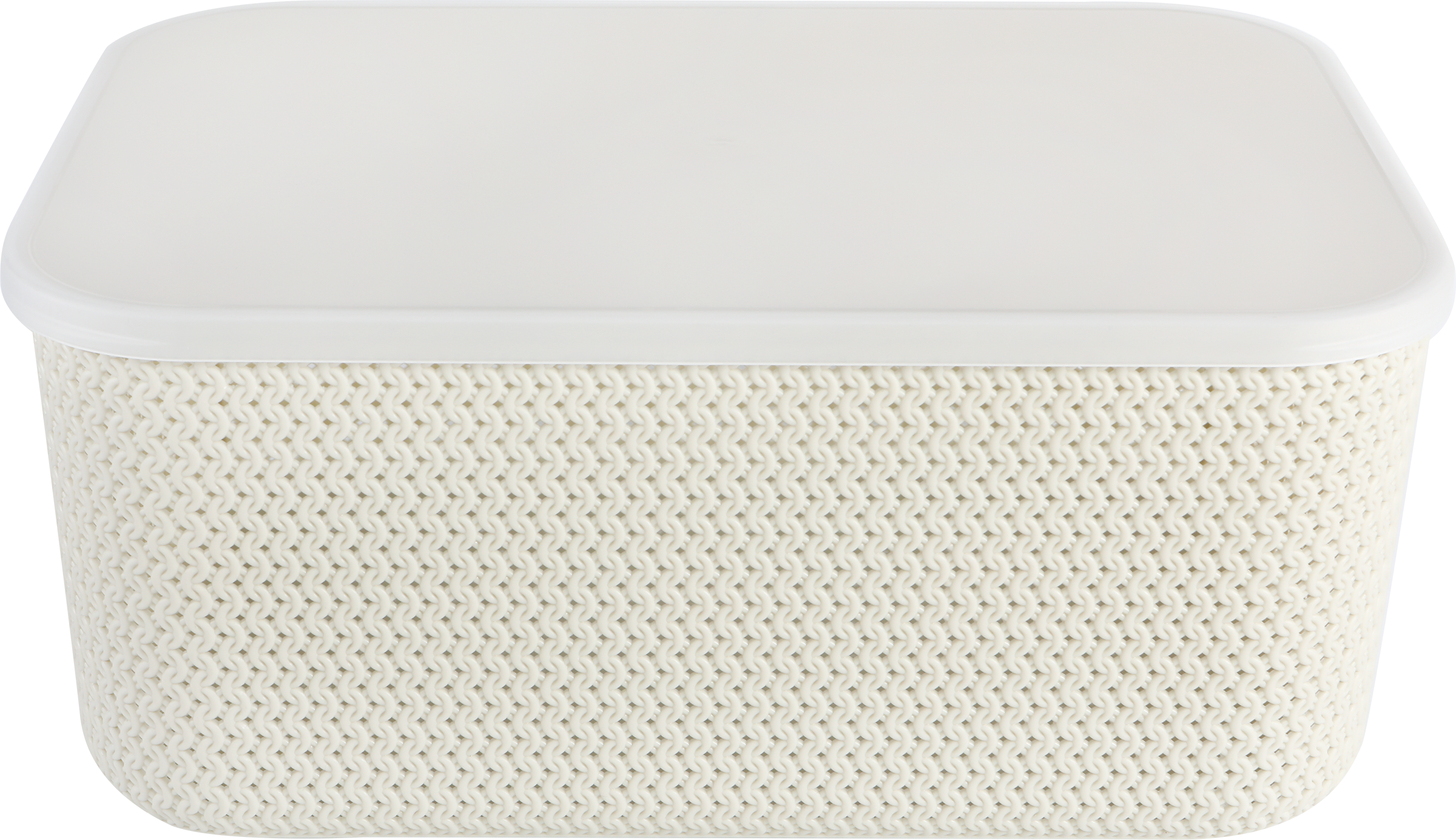 Изображение товара Корзина для хранения HOMECLUB Knit 36,5х26х16см пластиковая с крышкой