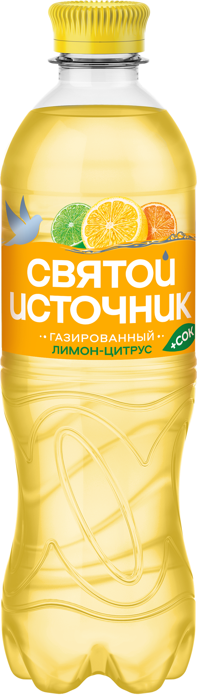Изображение товара Газированный напиток со вкусом лимон и цитрус 0.5л СВЯТОЙ ИСТОЧНИК