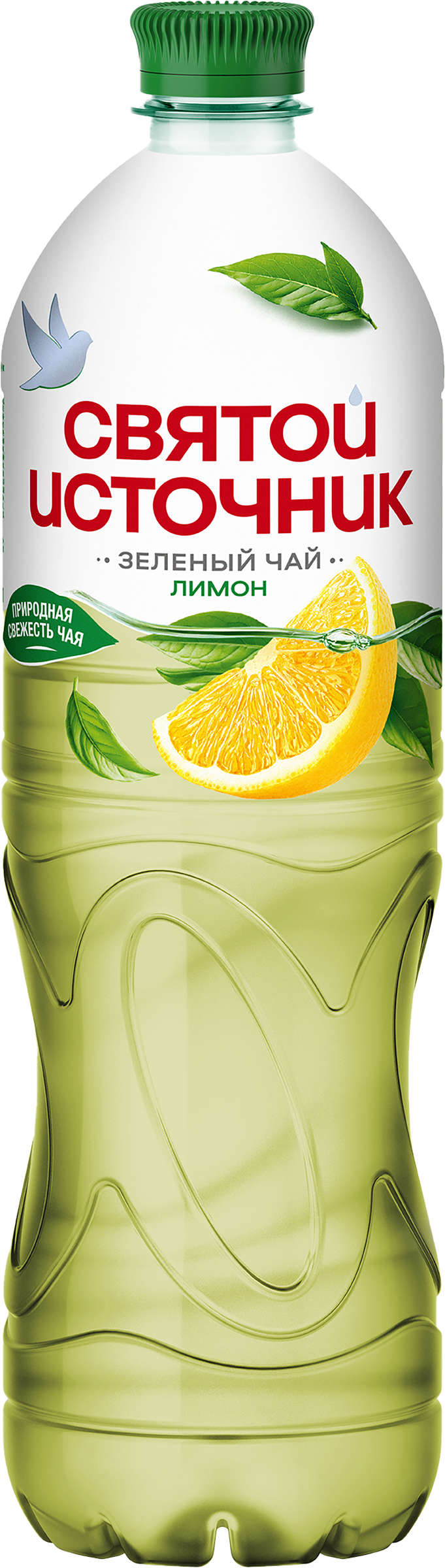 Изображение товара Напиток СВЯТОЙ ИСТОЧНИК Зеленый чай Лимон 1л негазированный