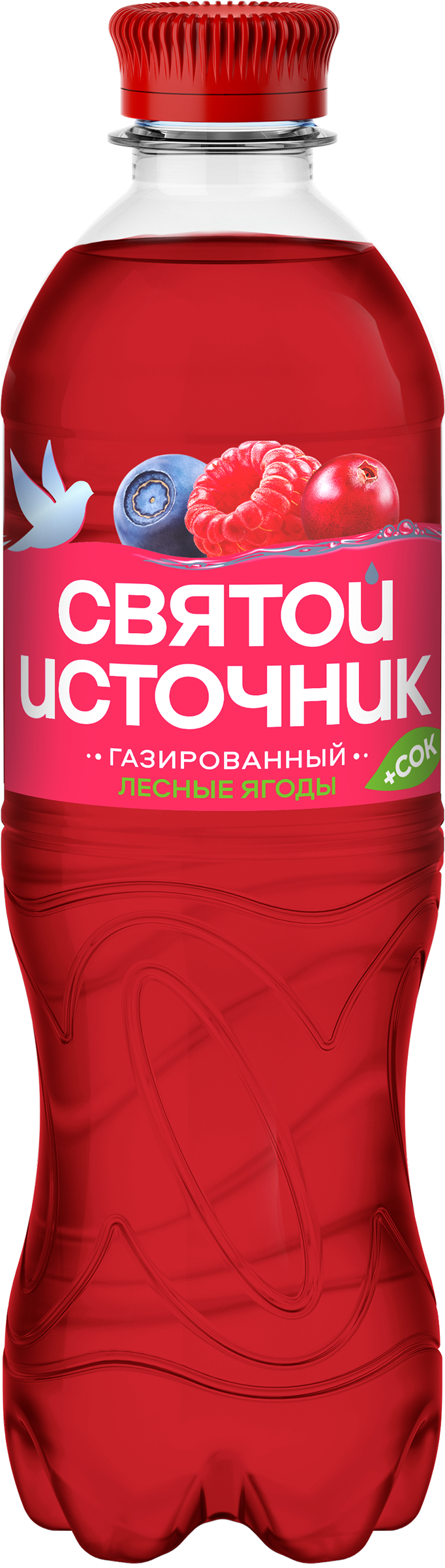 Изображение товара Напиток СВЯТОЙ ИСТОЧНИК со вкусом лесные ягоды газированный 0.5л