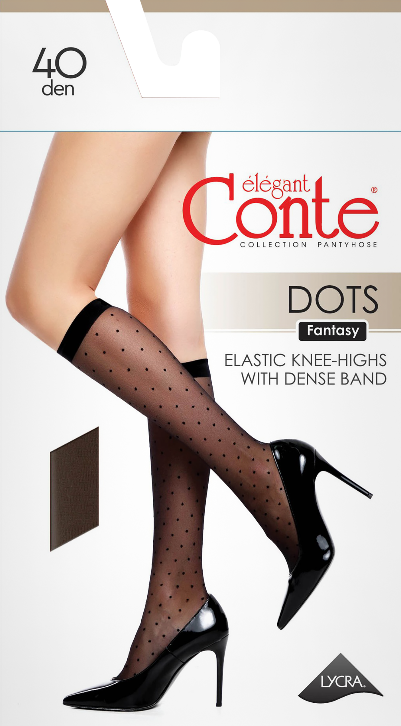 Изображение товара Гольфы женские CONTE ELEGANT Fantasy Dots, 40 den nero, Арт. 21C-147СП