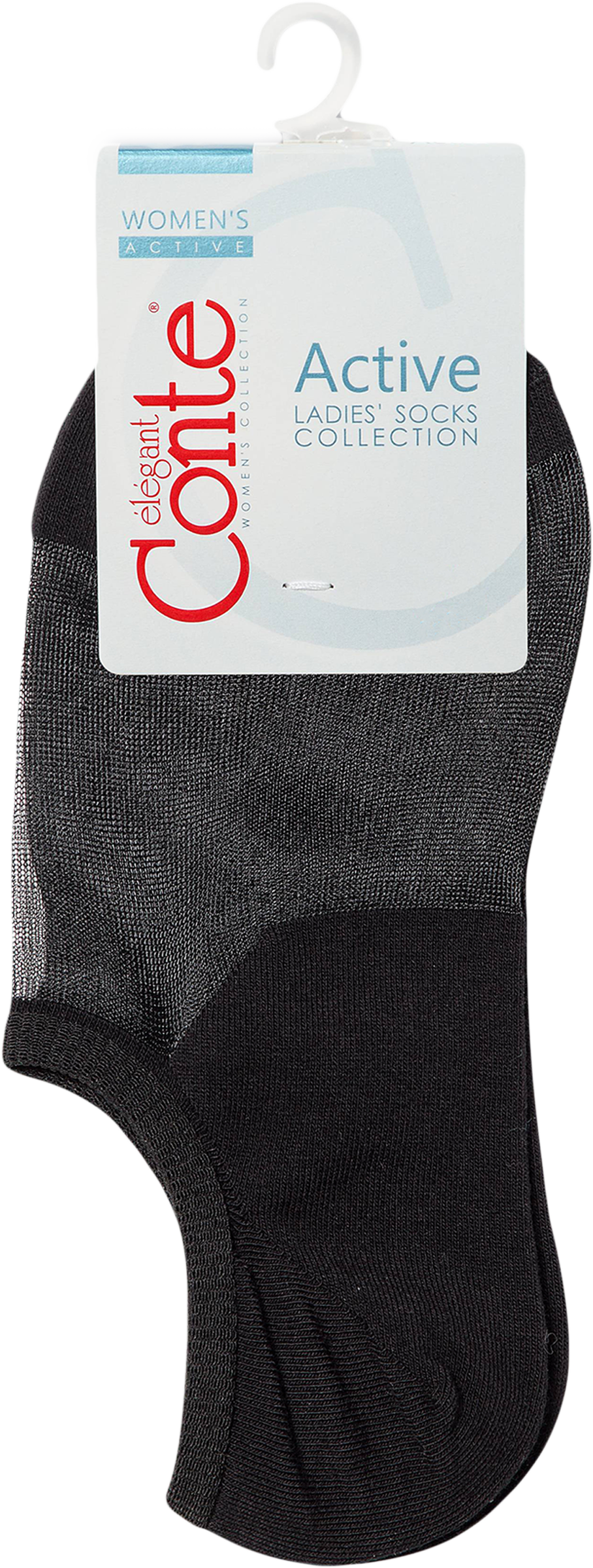 Изображение товара Женские ультракороткие носки CONTE ELEGANT Active с принтом, хлопок, 23-27 размер