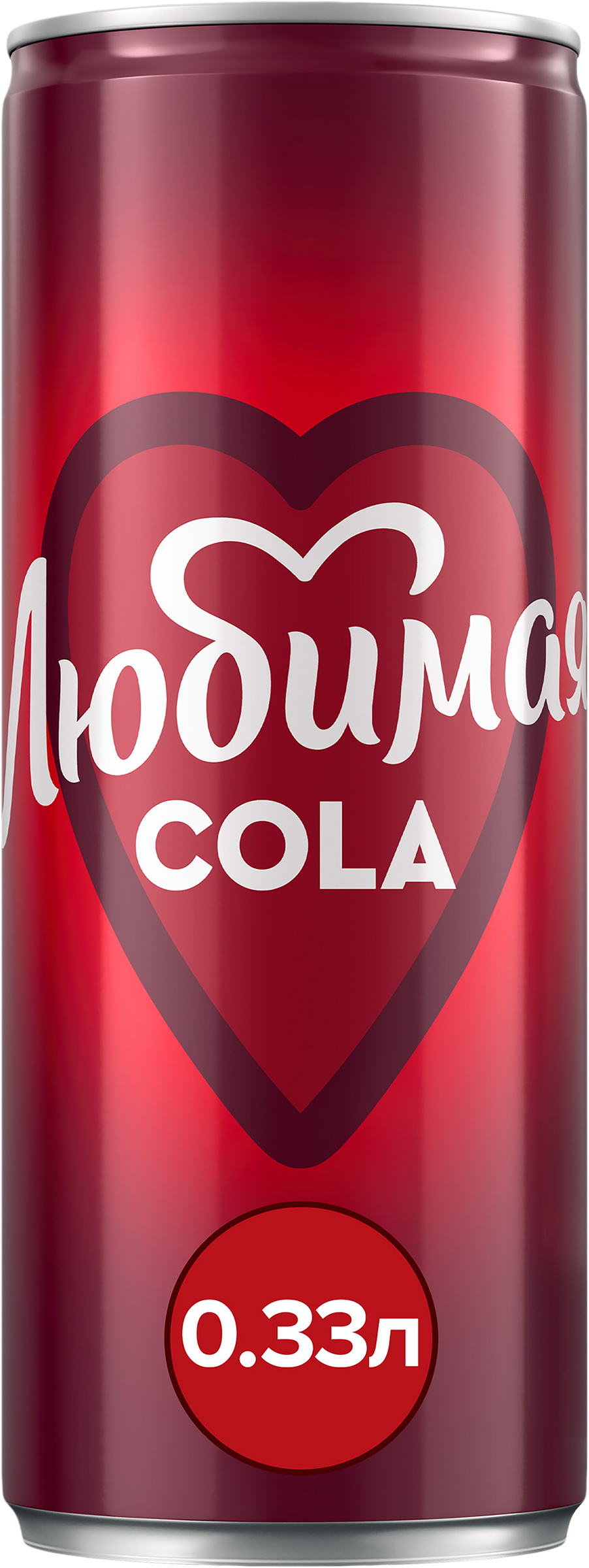 Изображение товара Напиток ЛЮБИМАЯ Cola сильно газированный в банке 0.33л