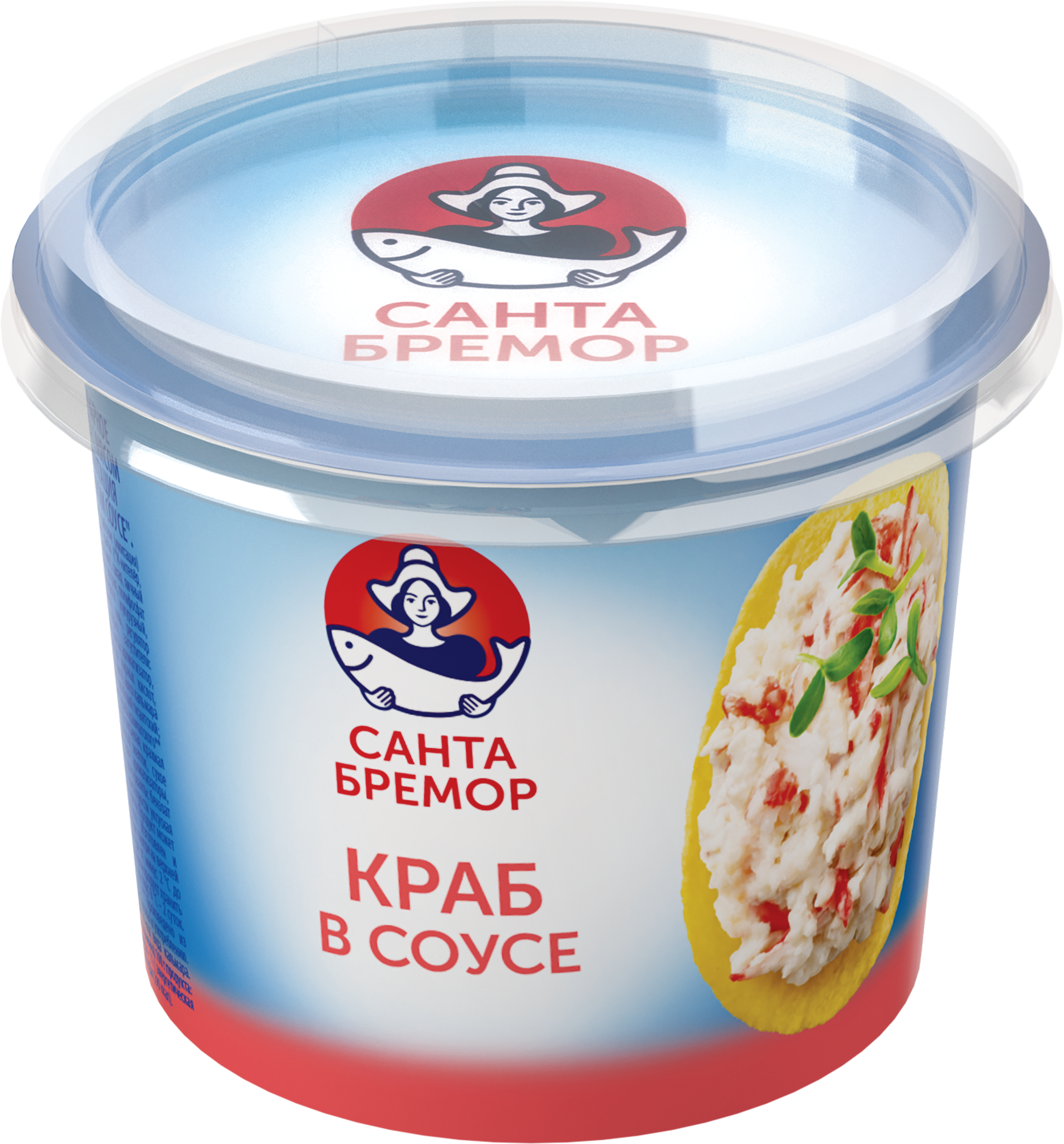 Изображение товара Паста рыбная САНТА БРЕМОР Краб в сливочном соусе с мясом крабовым (имитация), 150г