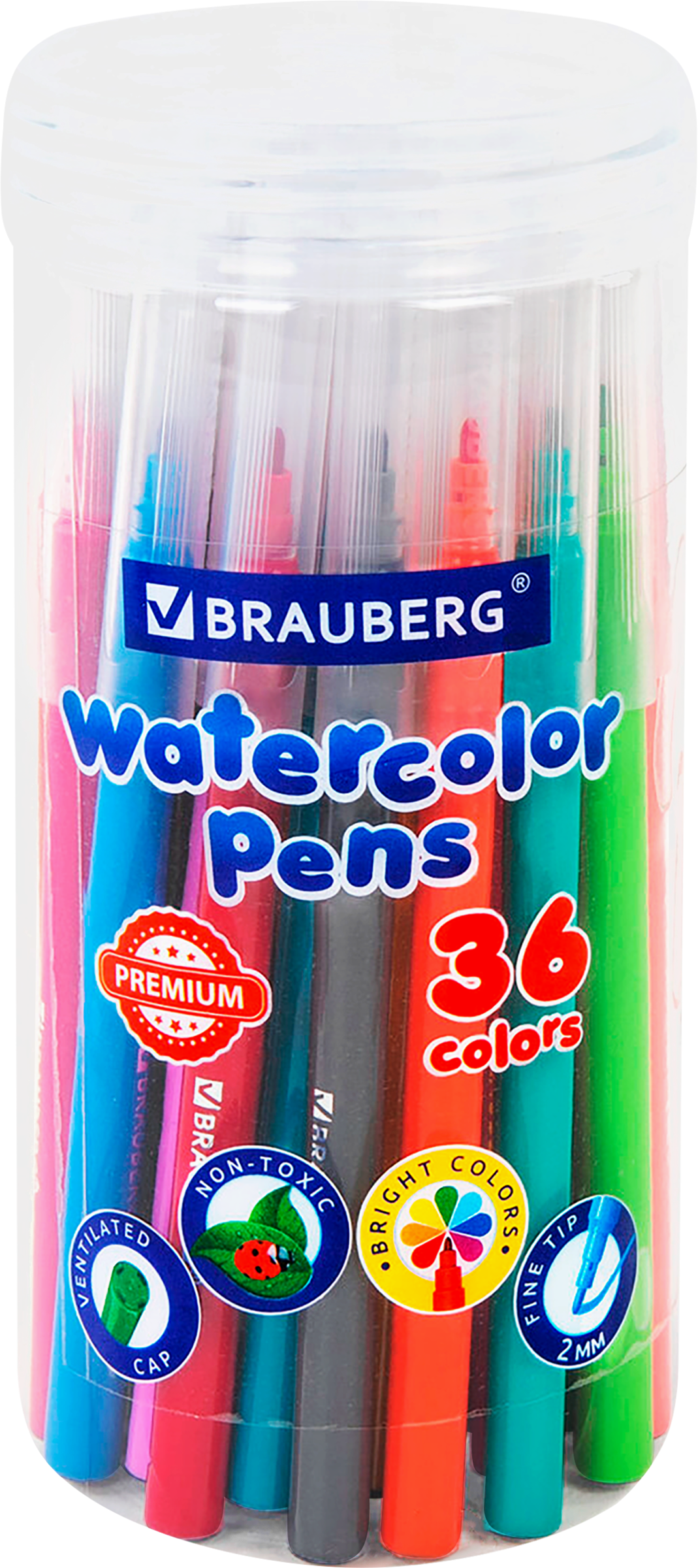 Изображение товара Фломастеры BRAUBERG Premium классические, 36 цветов, Арт. 152200, 36шт