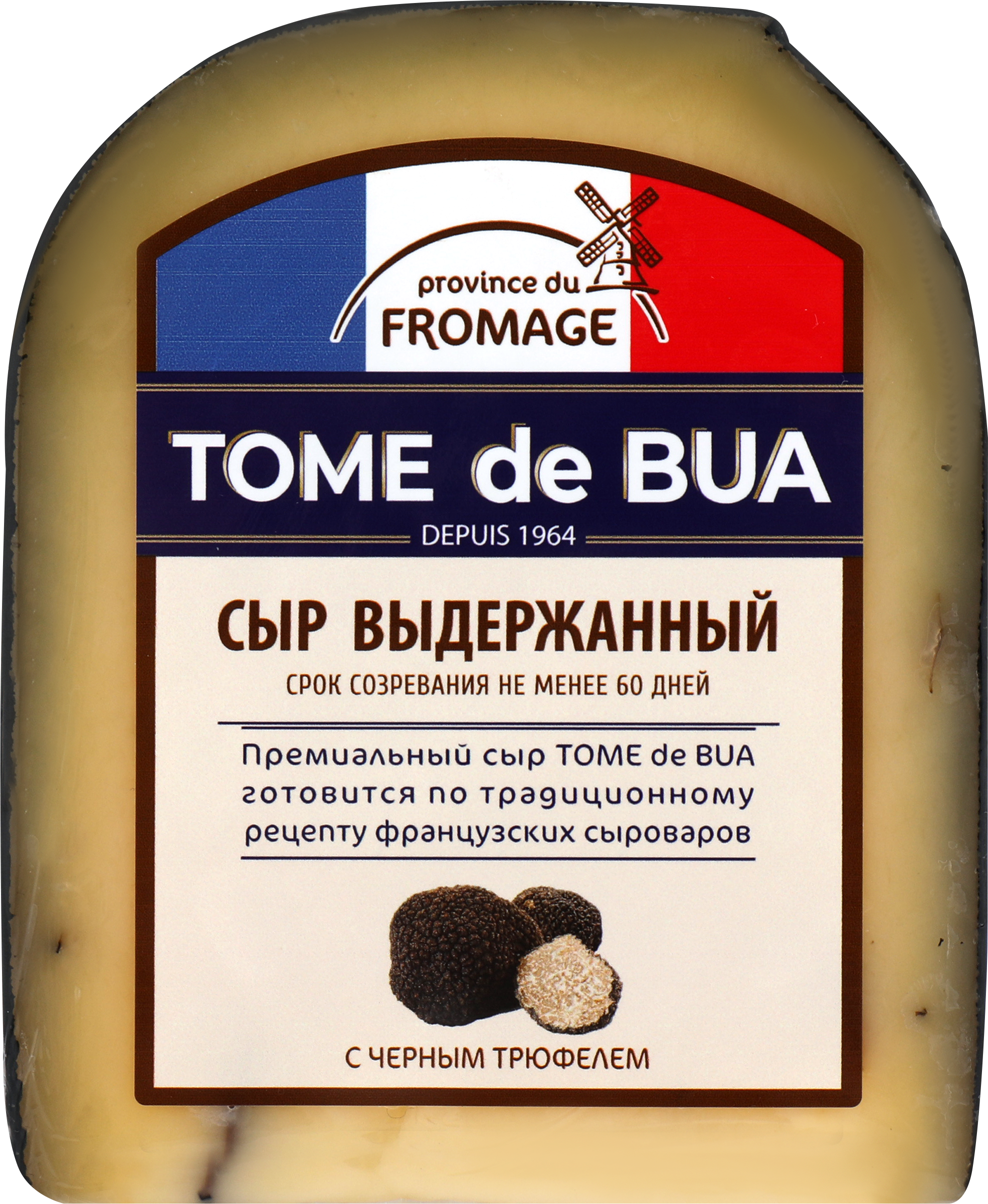 Изображение товара Сыр полутвердый TOME DE BUA с черным трюфелем 41%, 200г, Россия