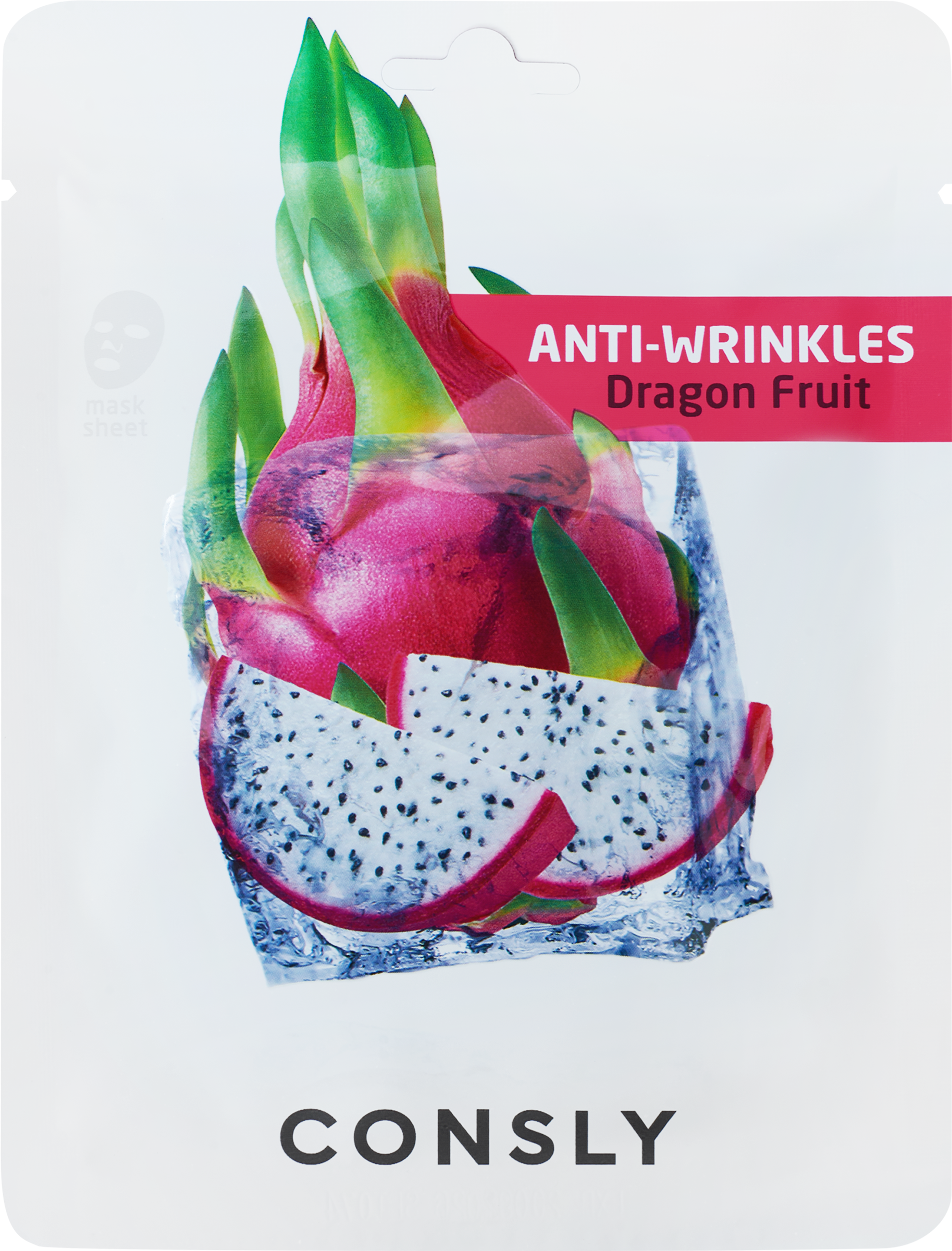 Изображение товара Маска тканевая для лица CONSLY Антивозрастная с экстрактом драгонфрута 23мл