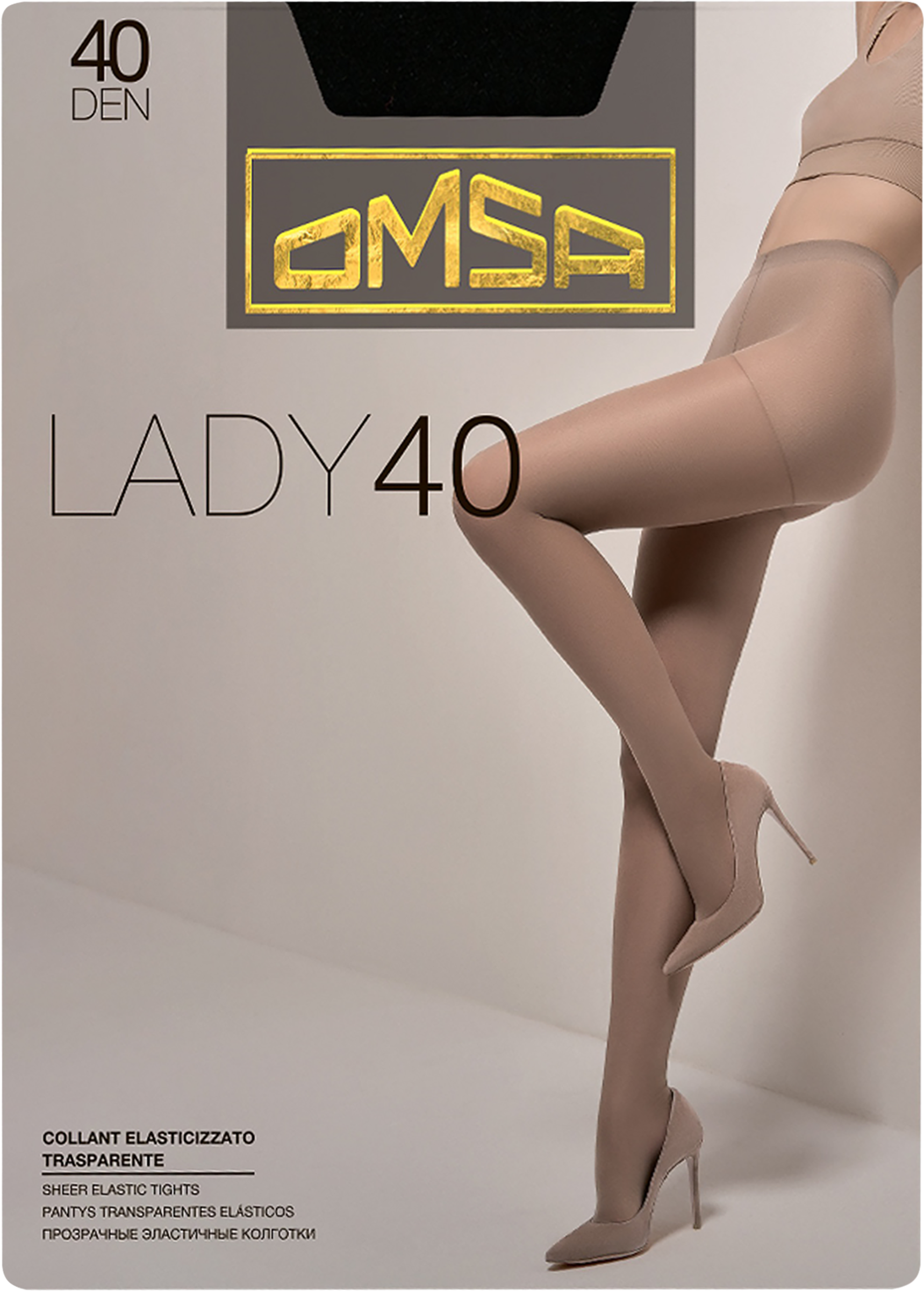 Изображение товара Женские колготки OMSA Lady 40 den nero 6 прочные и эластичные