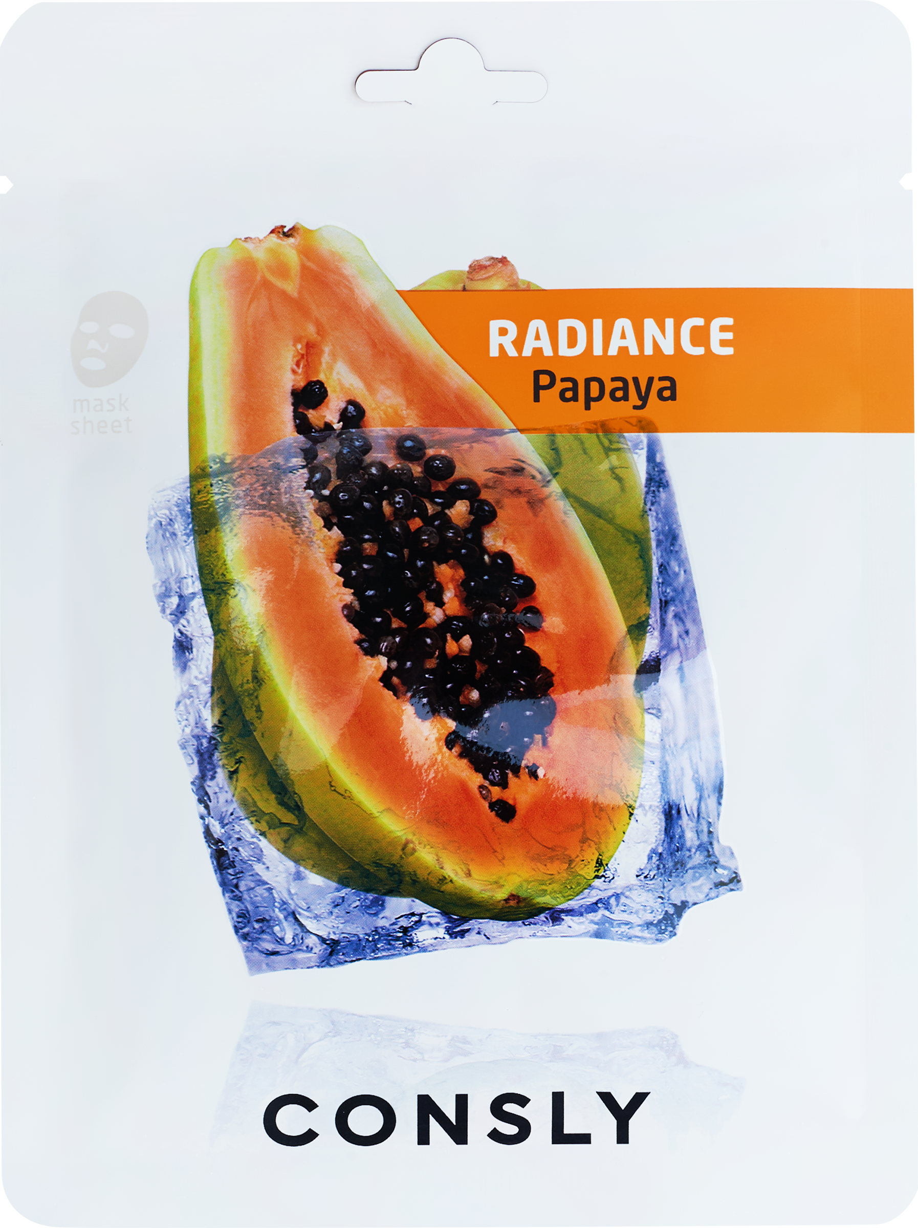 Изображение товара Маска тканевая для лица CONSLY Выравнивающая тон кожи с экстрактом папайи 20мл