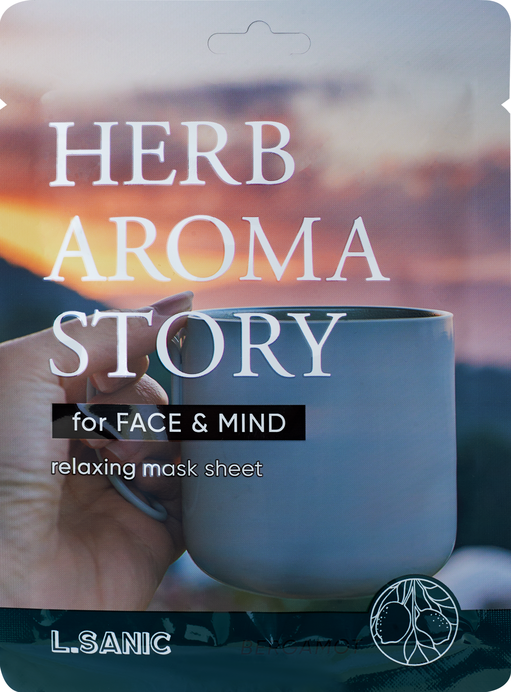 Изображение товара Маска тканевая для лица L.SANIC Herb Aroma Story с экстрактом бергамота 25мл