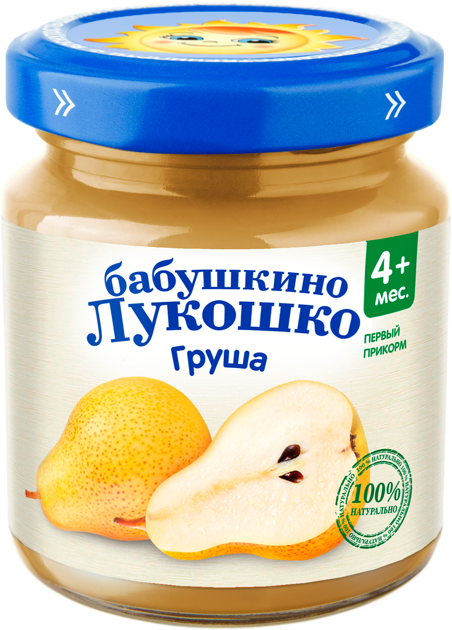 Изображение товара Пюре фруктовое БАБУШКИНО ЛУКОШКО Груша без сахара, с 4 месяцев, 100г