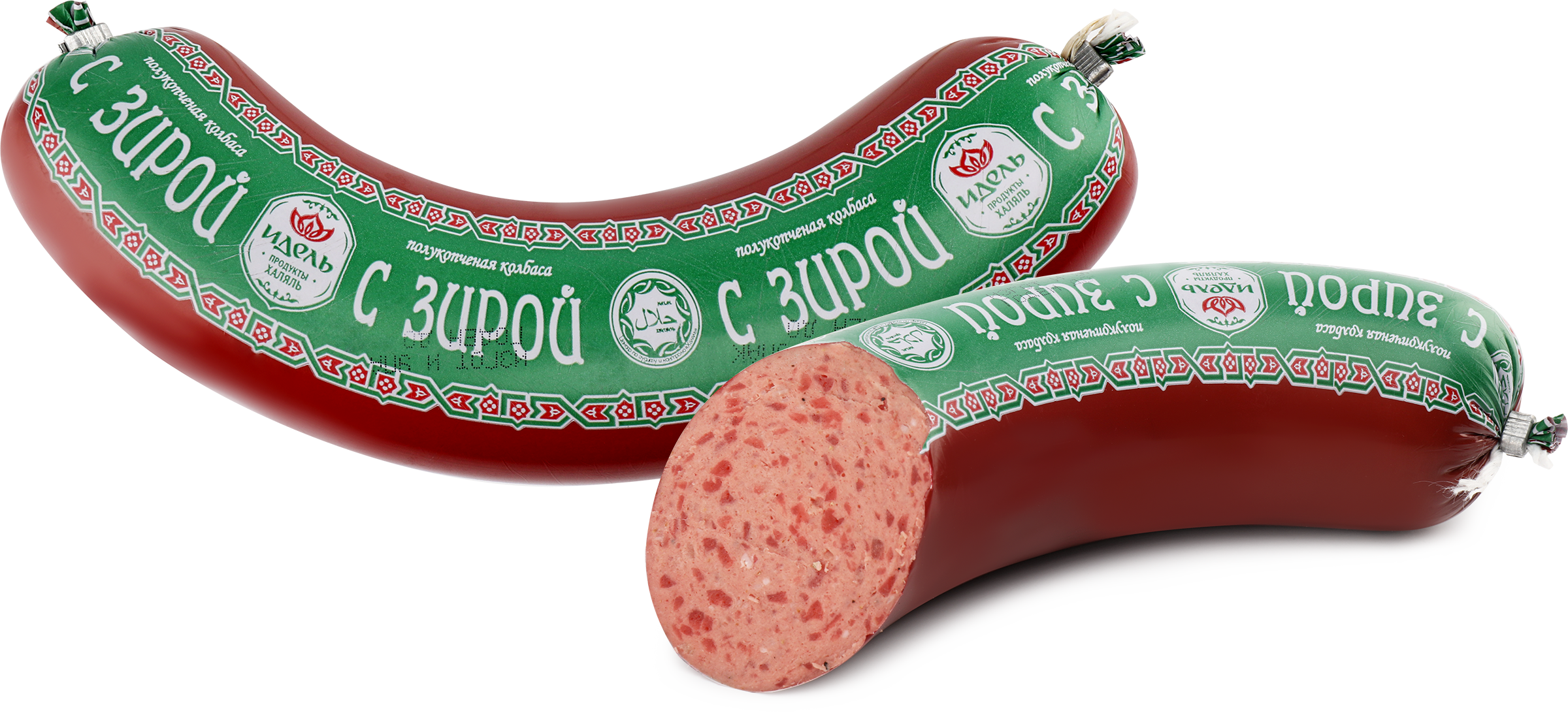 Изображение товара Колбаса полукопченая ИДЕЛЬ с зирой, 400г