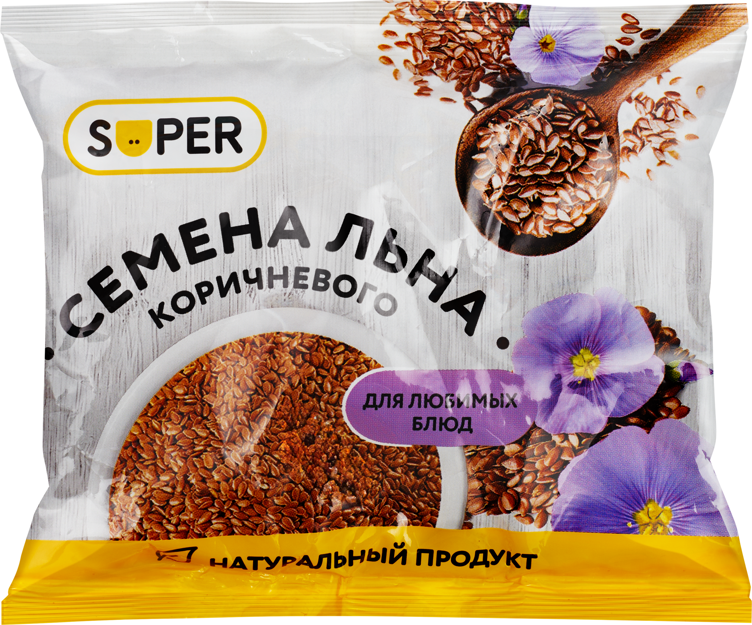 Изображение товара Семена льна SUPER коричневые 100г натуральный источник Омега-3 и клетчатки