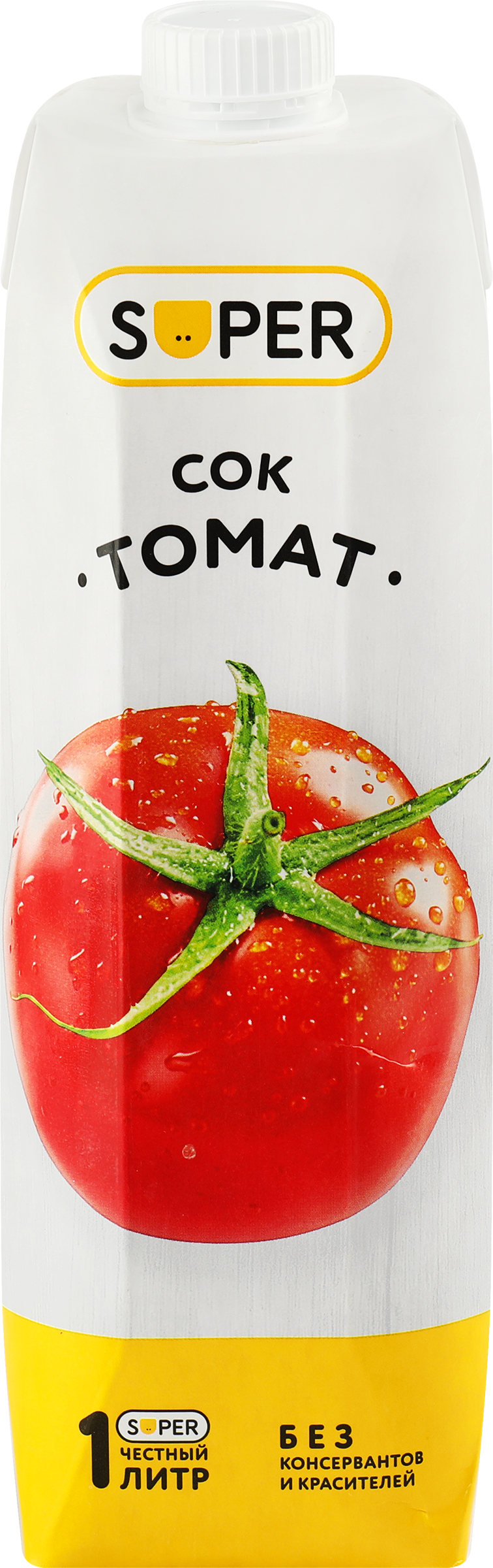 Изображение товара Сок SUPER Томат в упаковке Тетра-пак 1 литр