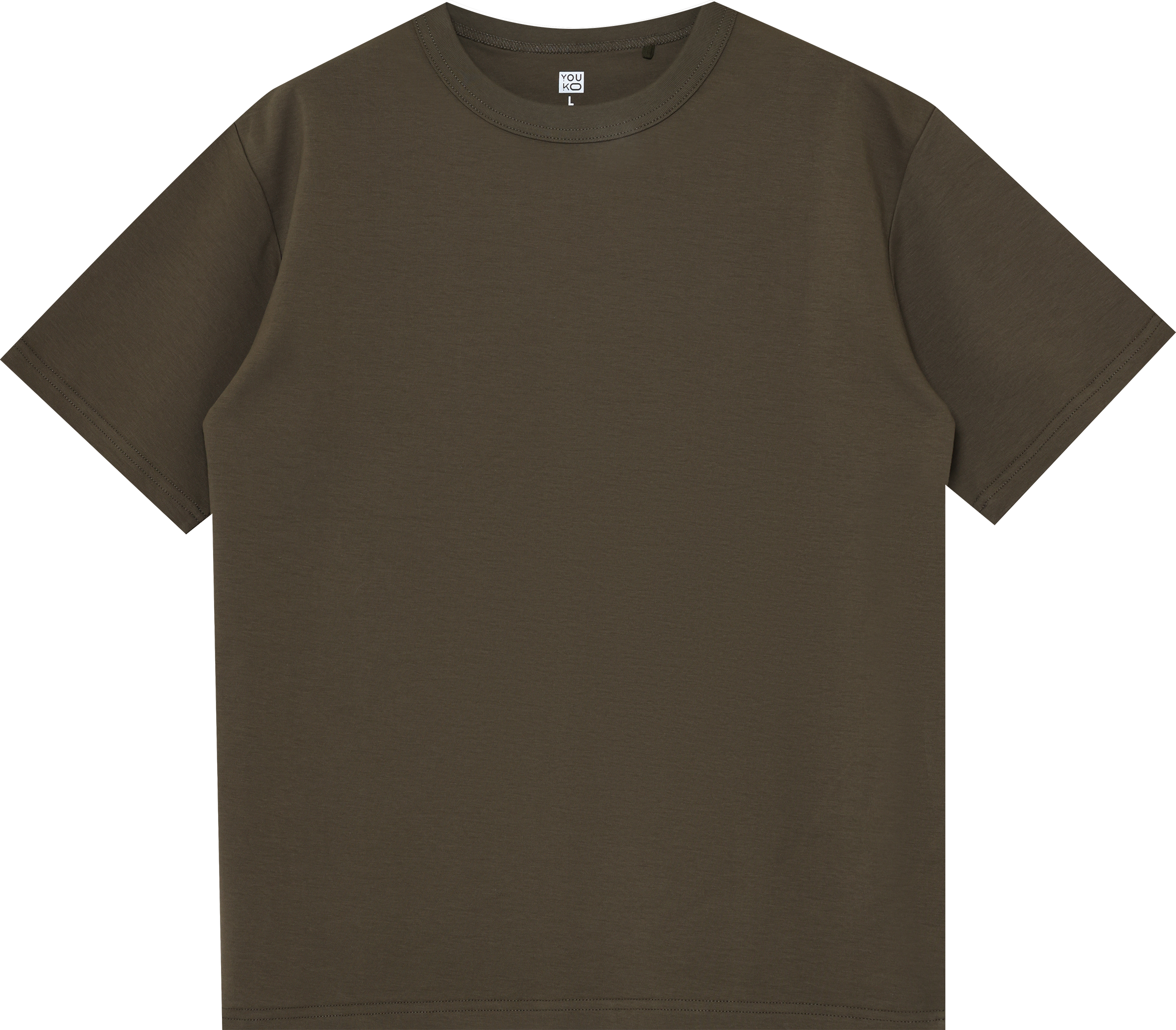 Изображение товара Мужская футболка INWIN из плотного хлопка цвет хаки Арт YK-4