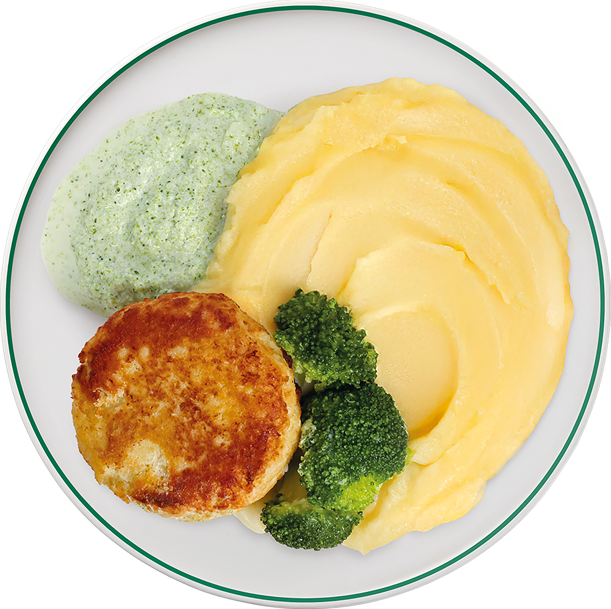 Изображение товара Котлета рыбная с картофельным пюре 250г готовое блюдо Россия