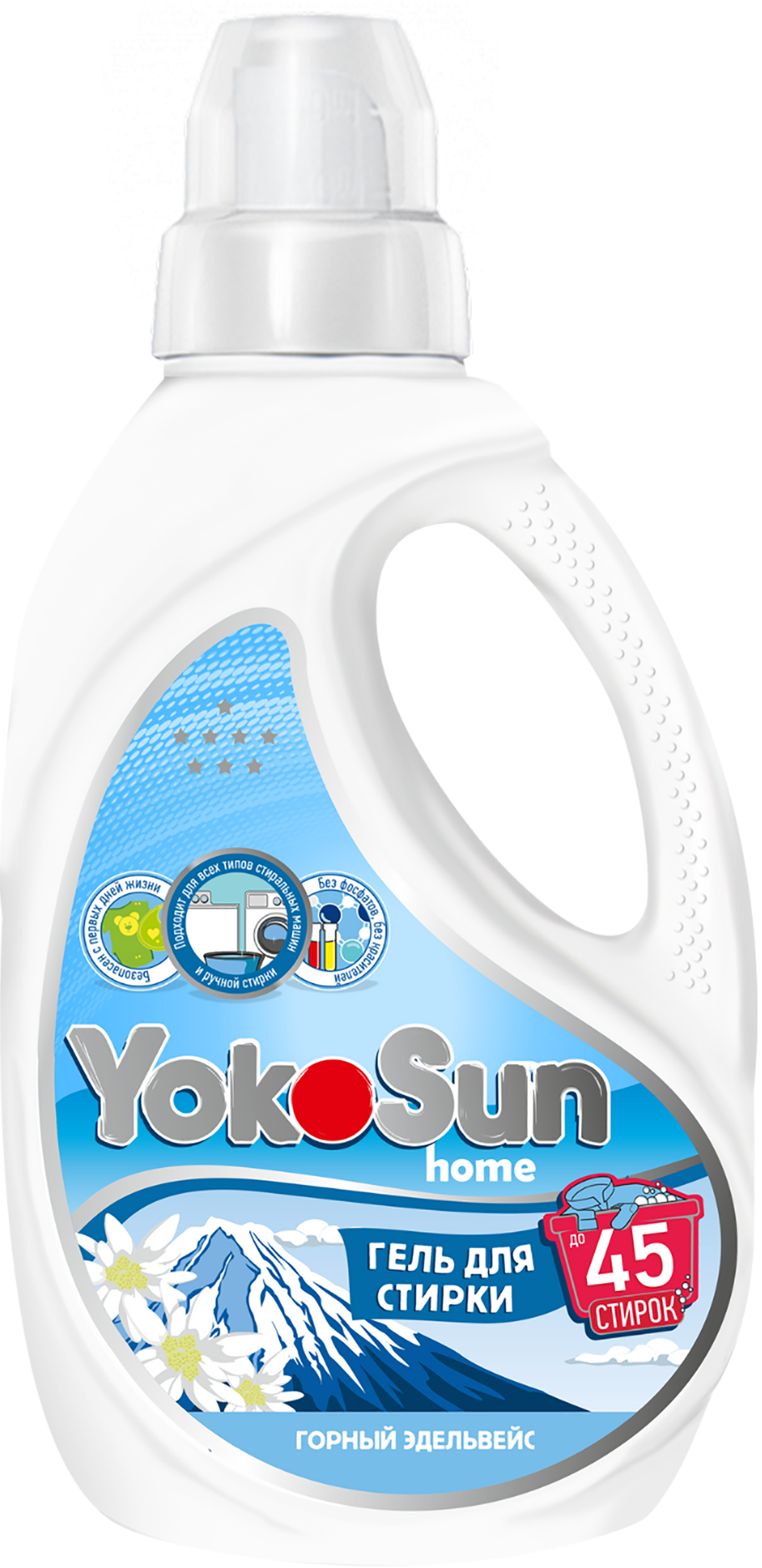 Изображение товара Гель для стирки YOKOSUN Горный эдельвейс 1л для всех типов тканей