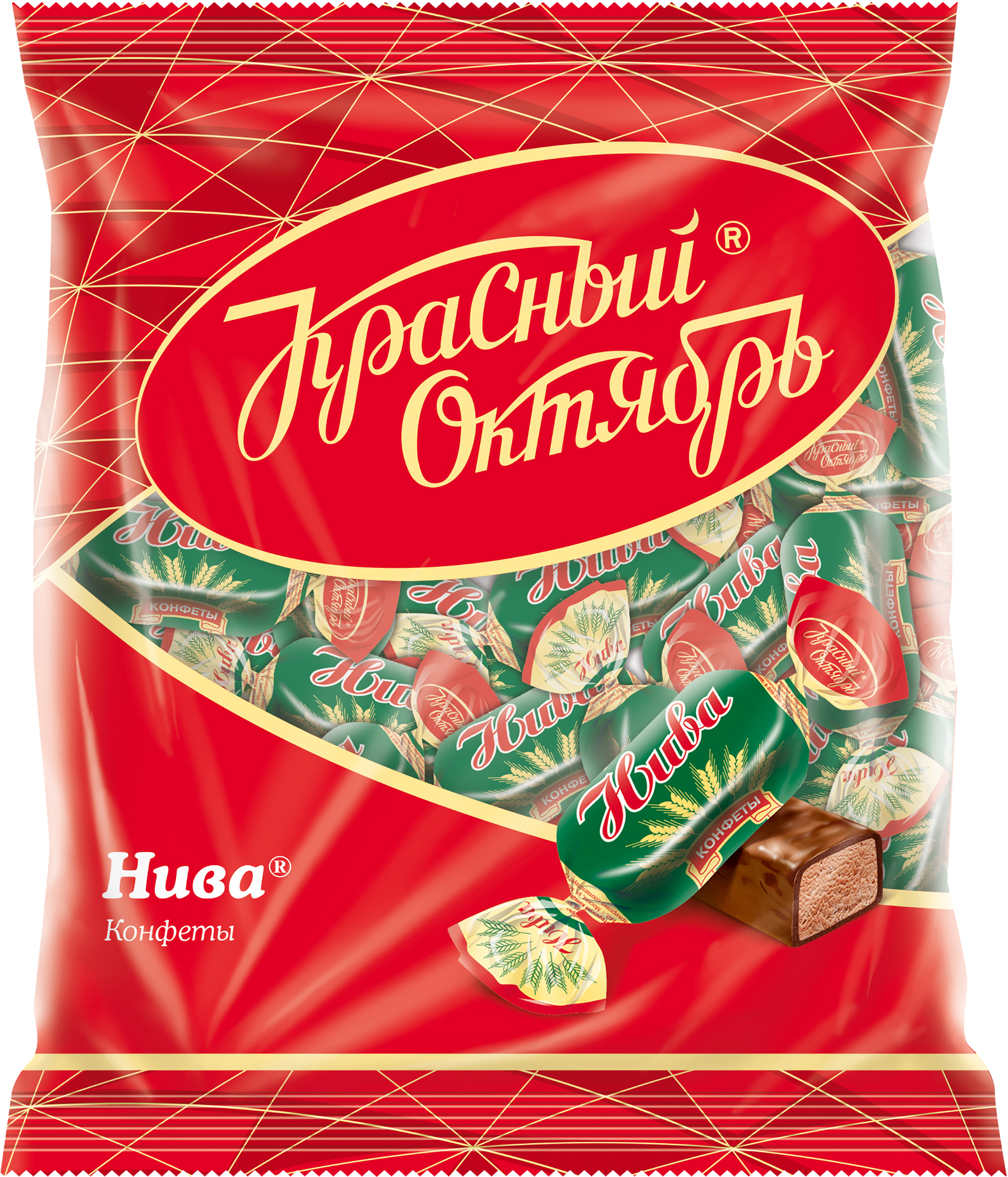 Изображение товара Конфеты КРАСНЫЙ ОКТЯБРЬ Нива 250г шоколадные с арахисом