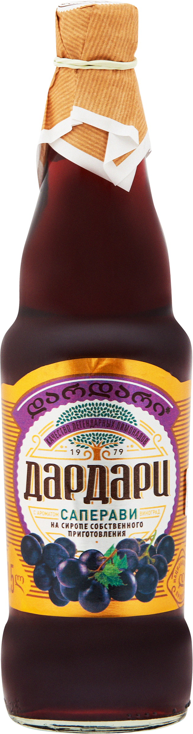 Изображение товара Напиток ДАРДАРИ с ароматом винограда саперави сильногазированный 0.5л