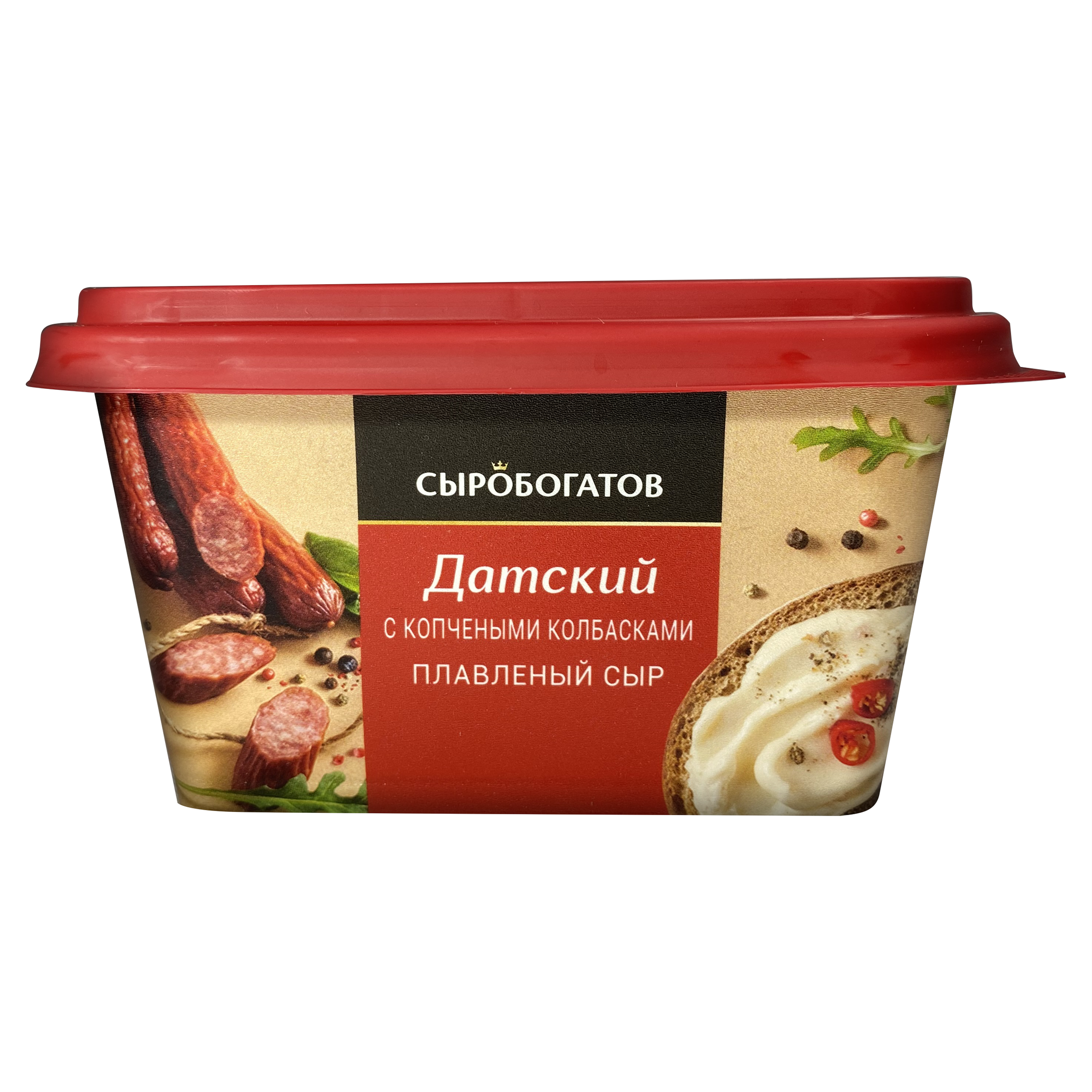 Изображение товара Сыр плавленый СЫРОБОГАТОВ с копчеными колбасками 45% 400г