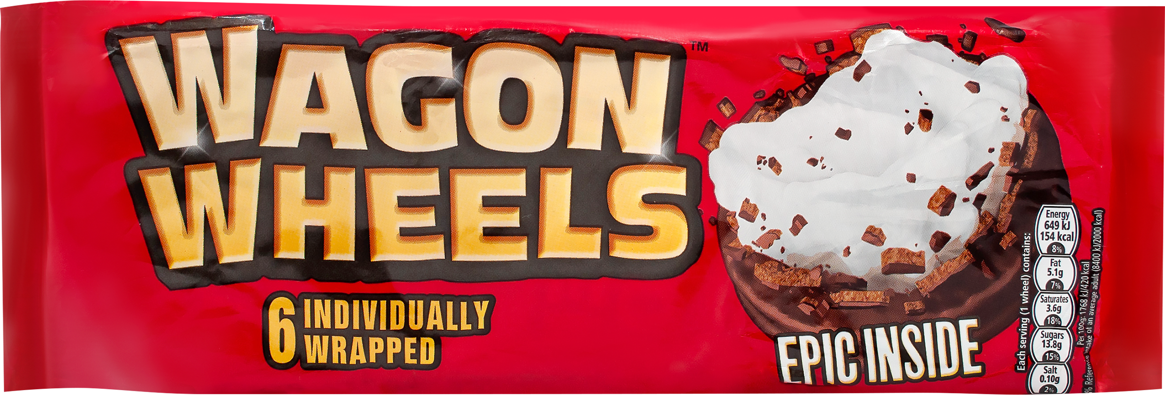 Изображение товара Печенье WAGON WHEELS с суфле и шоколадной глазурью 220 г