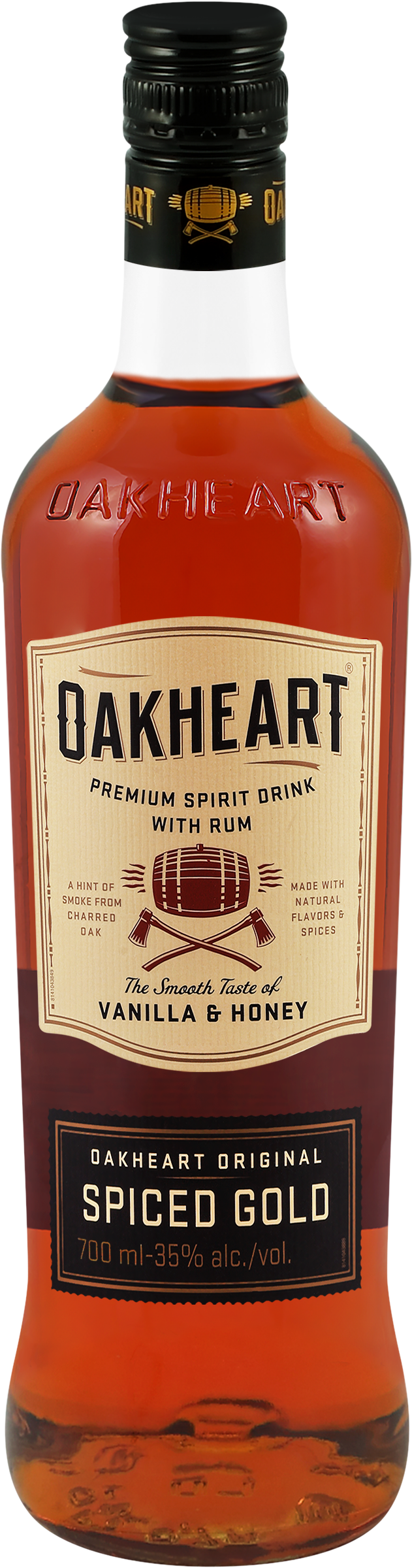 Изображение товара Коктейль OAKHEART Original Spiced Gold с ромом 35%, 0.7л
