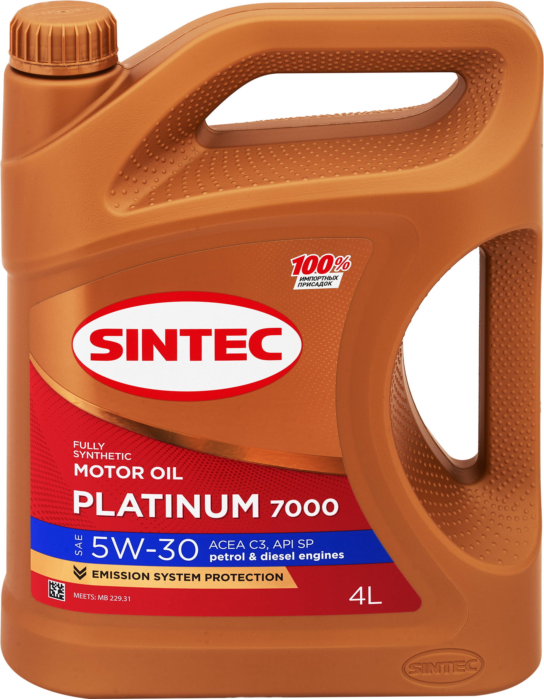 Изображение товара Масло моторное SINTEC Platinum 7000 5W-30 C3 SP 4л для автомобилей