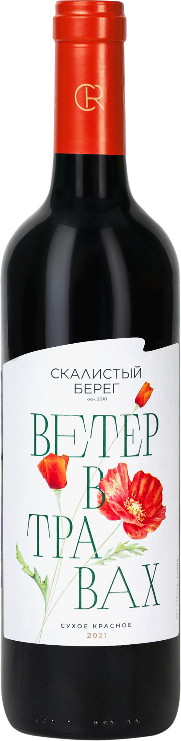 Изображение товара Вино СКАЛИСТЫЙ БЕРЕГ Ветер в травах Российское красное сухое, 0.75л