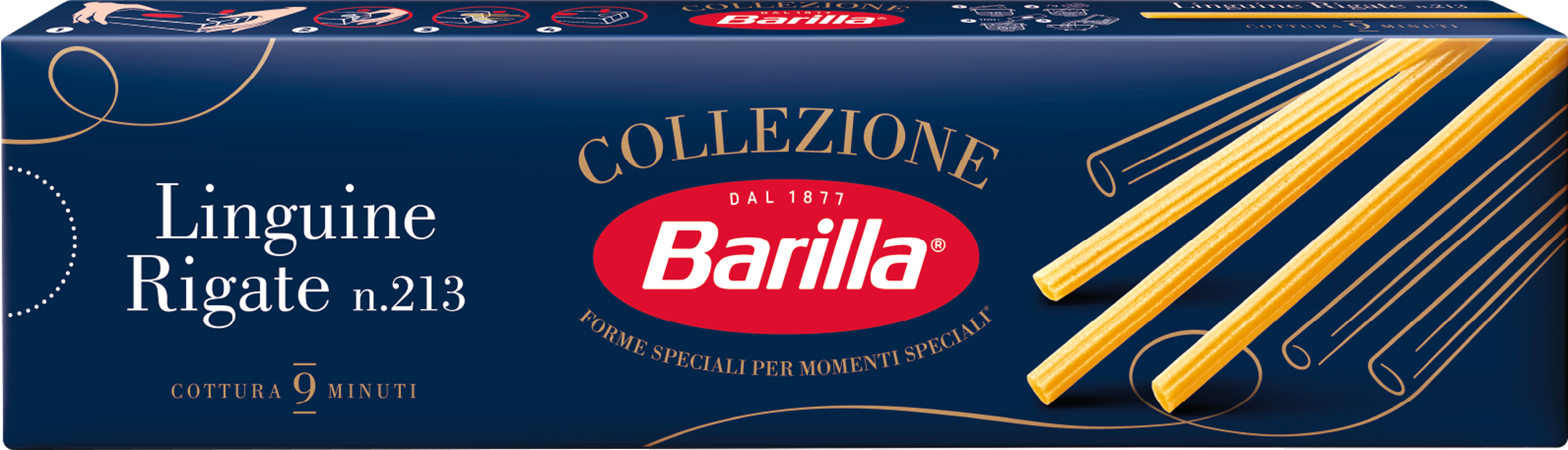 Изображение товара Макароны BARILLA Linguine Rigate твердых сортов пшеницы 450г Италия