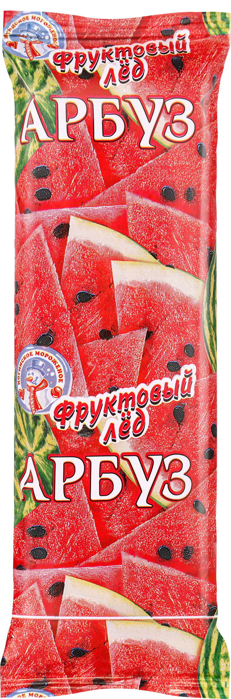 Изображение товара Мороженое НОГИНСКОЕ МОРОЖЕНОЕ Фруктовый лед со вкусом арбуза, эскимо, 90г