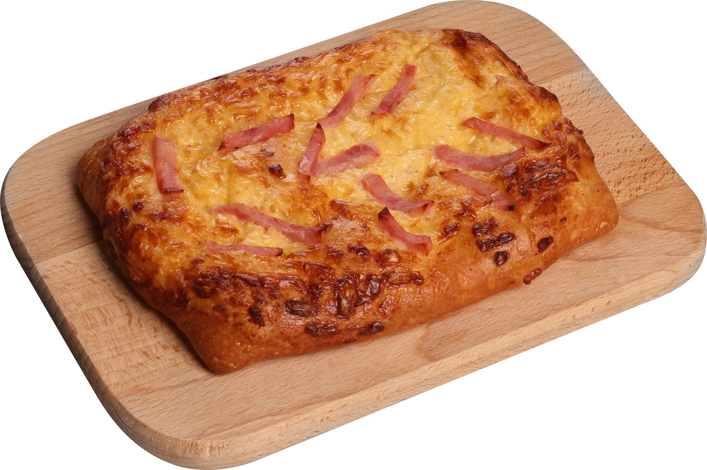 Изображение товара Лепешка сырная с ветчиной 150г - вкусная выпечка для завтрака и перекуса