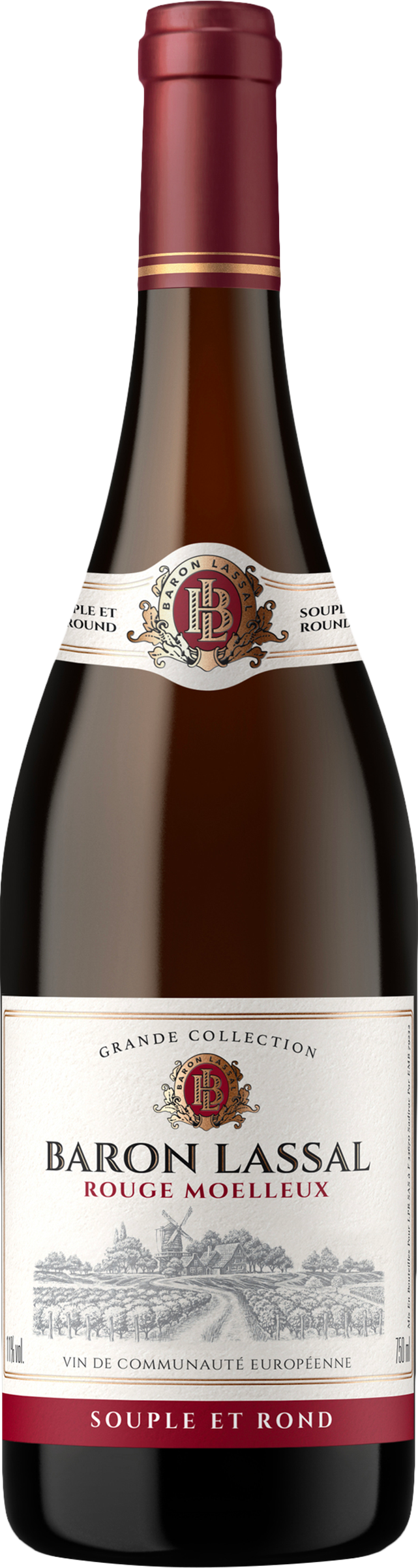 Изображение товара Вино BARON LASSAL красное полусладкое, 0.75л