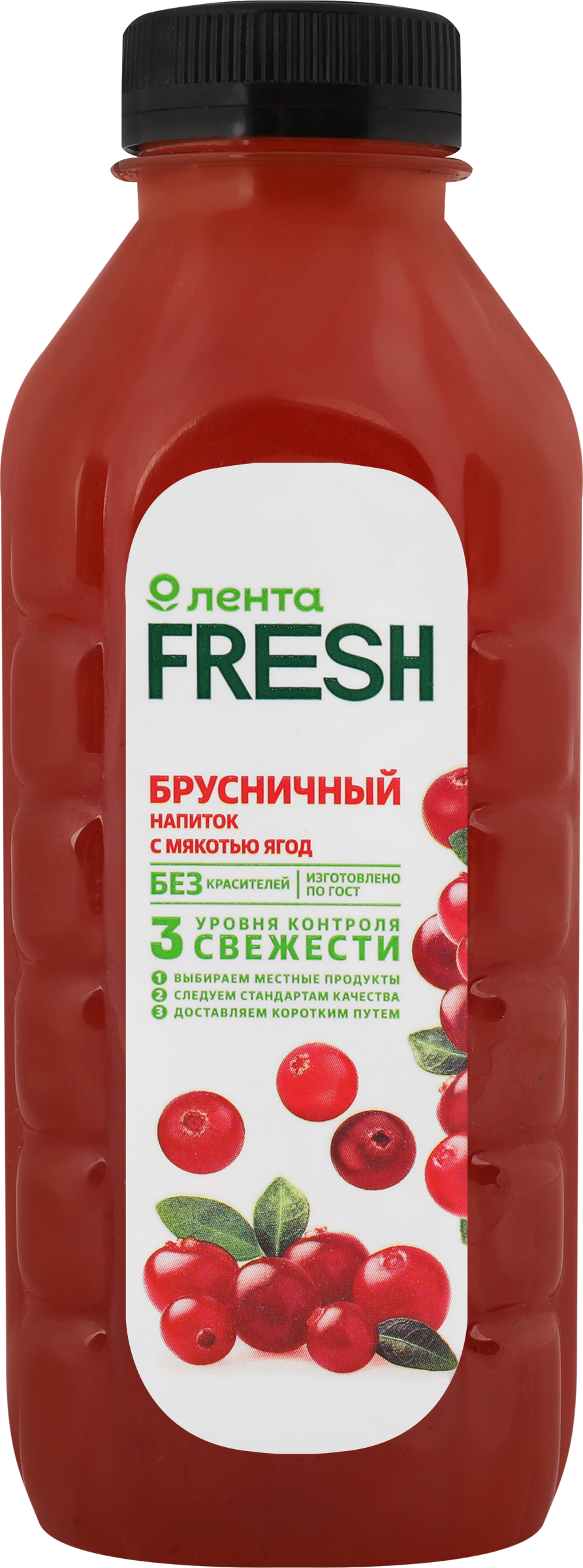 Изображение товара Напиток ЛЕНТА FRESH брусничный 500мл натуральный освежающий напиток Россия