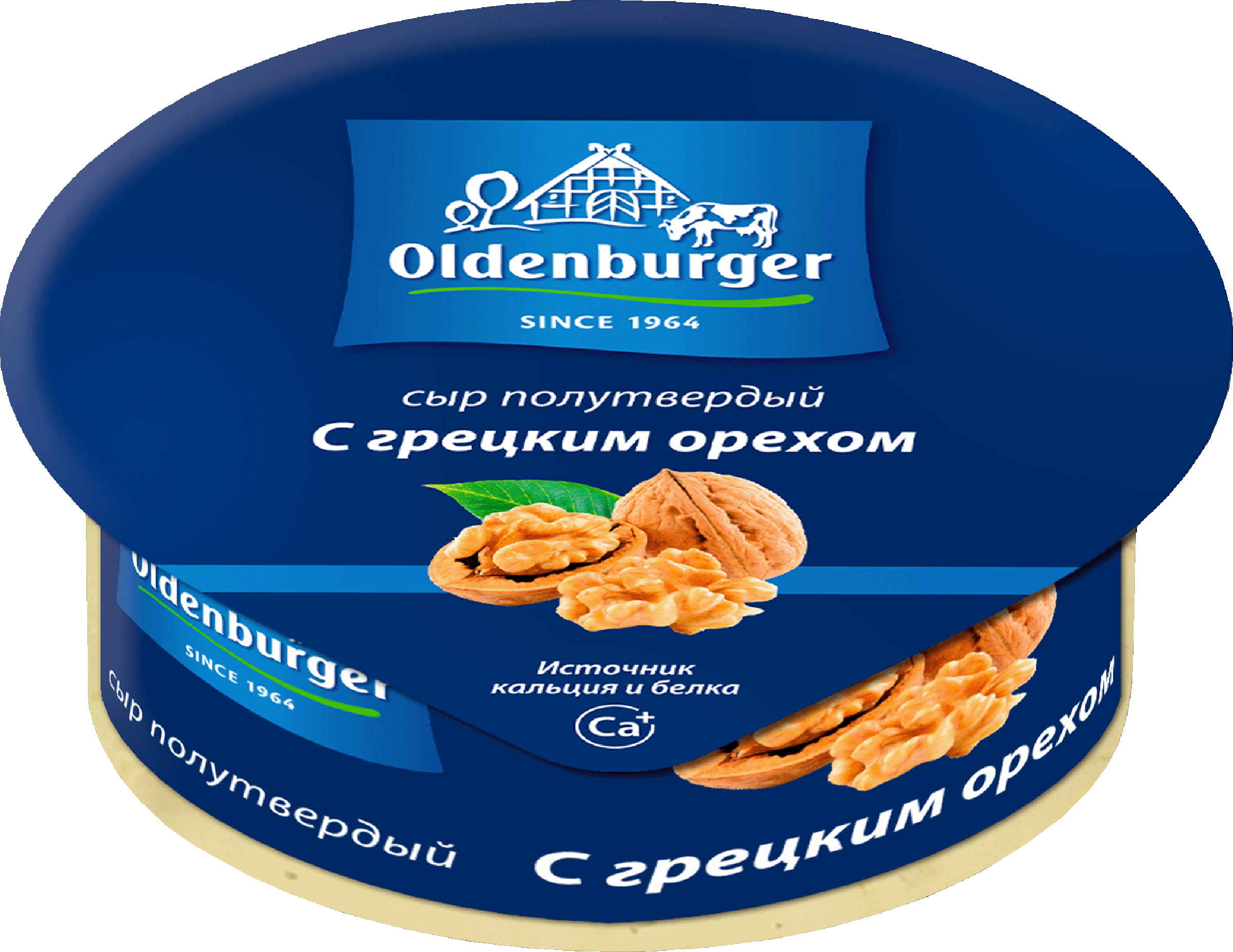 Изображение товара Сыр OLDENBURGER с грецким орехом 45%, полутвердый коровий, 350 г