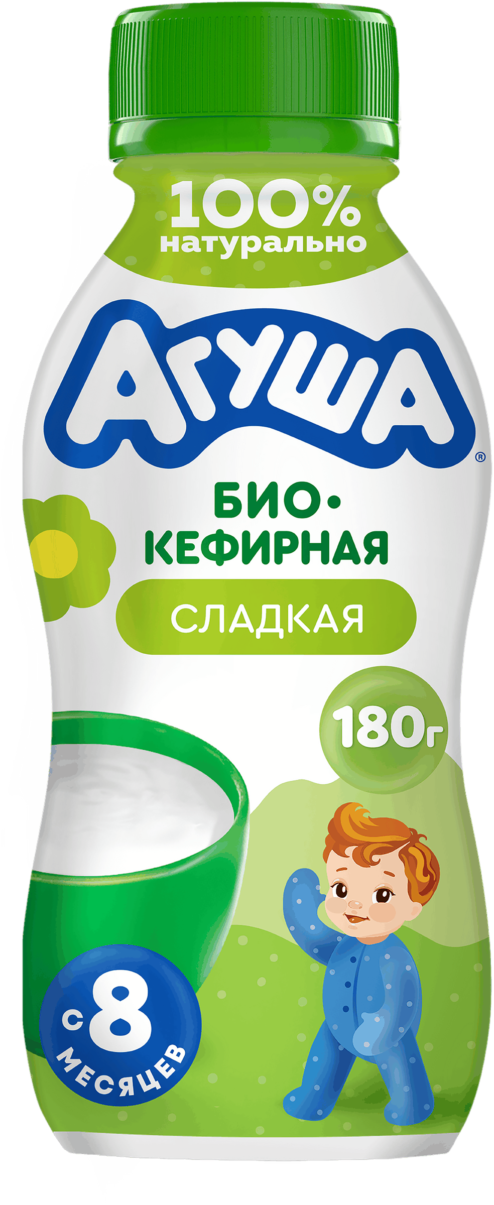 Изображение товара Биокефирный детский напиток АГУША сладкий 2,9% с 8 месяцев 180г
