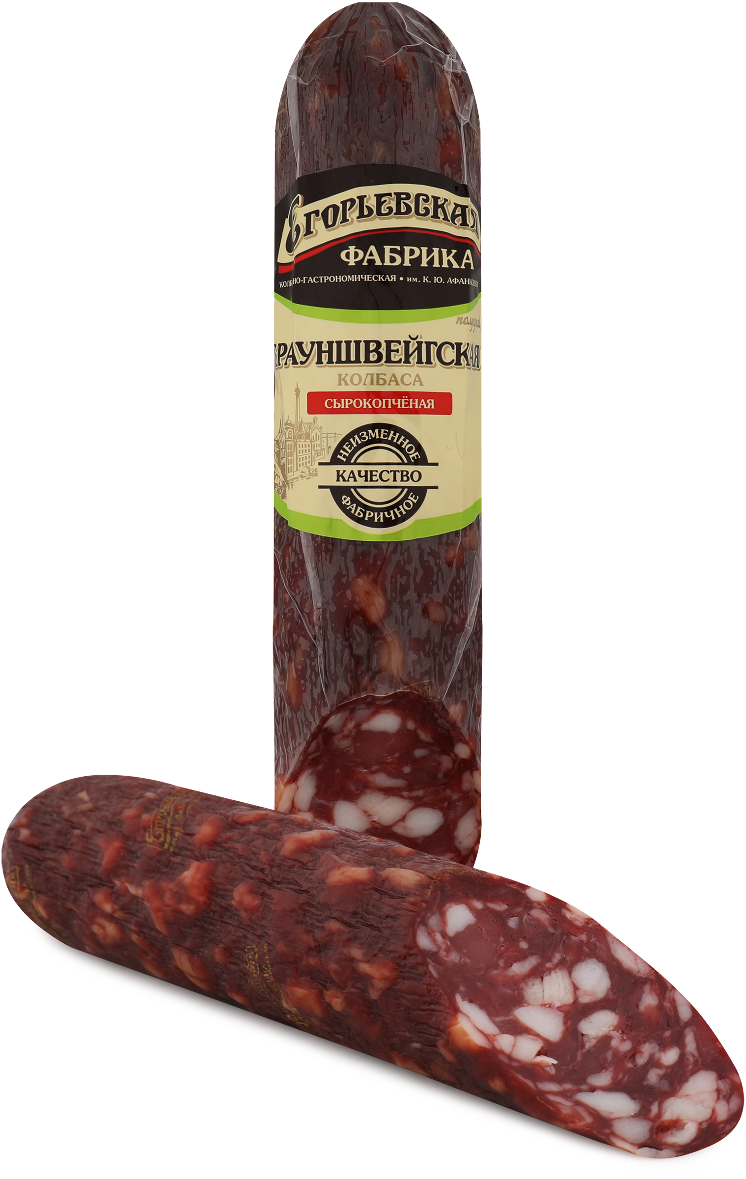 Изображение товара Колбаса сырокопченая КФ ЕГОРЬЕВСКАЯ Брауншвейгская, категория А, 220г