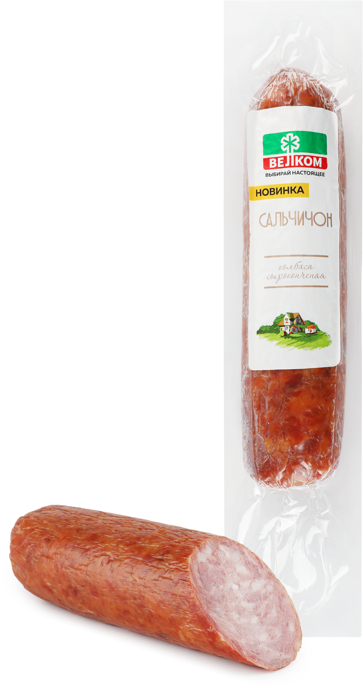 Изображение товара Колбаса сырокопченый ВЕЛКОМ Сальчичон весовая натуральный вкус