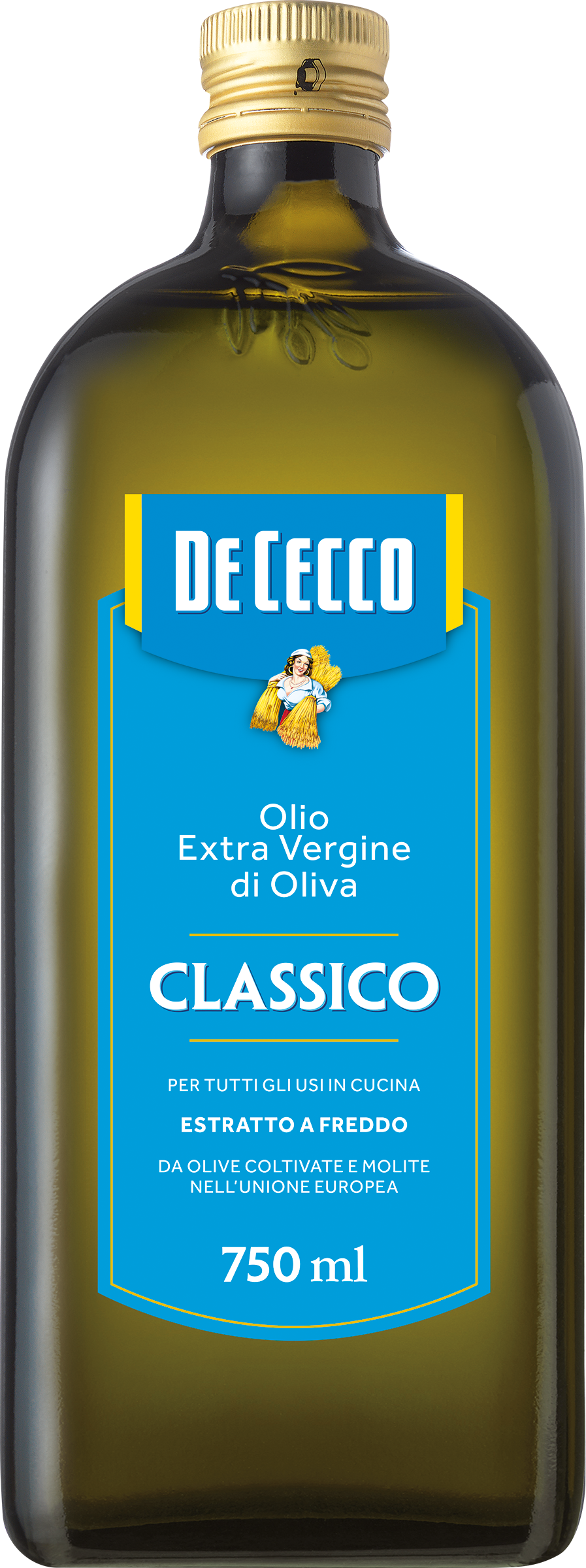 Изображение товара Масло оливковое DE CECCO Classico Olio Extra Vergine Di Oliva нерафинированное, высший сорт, 750мл