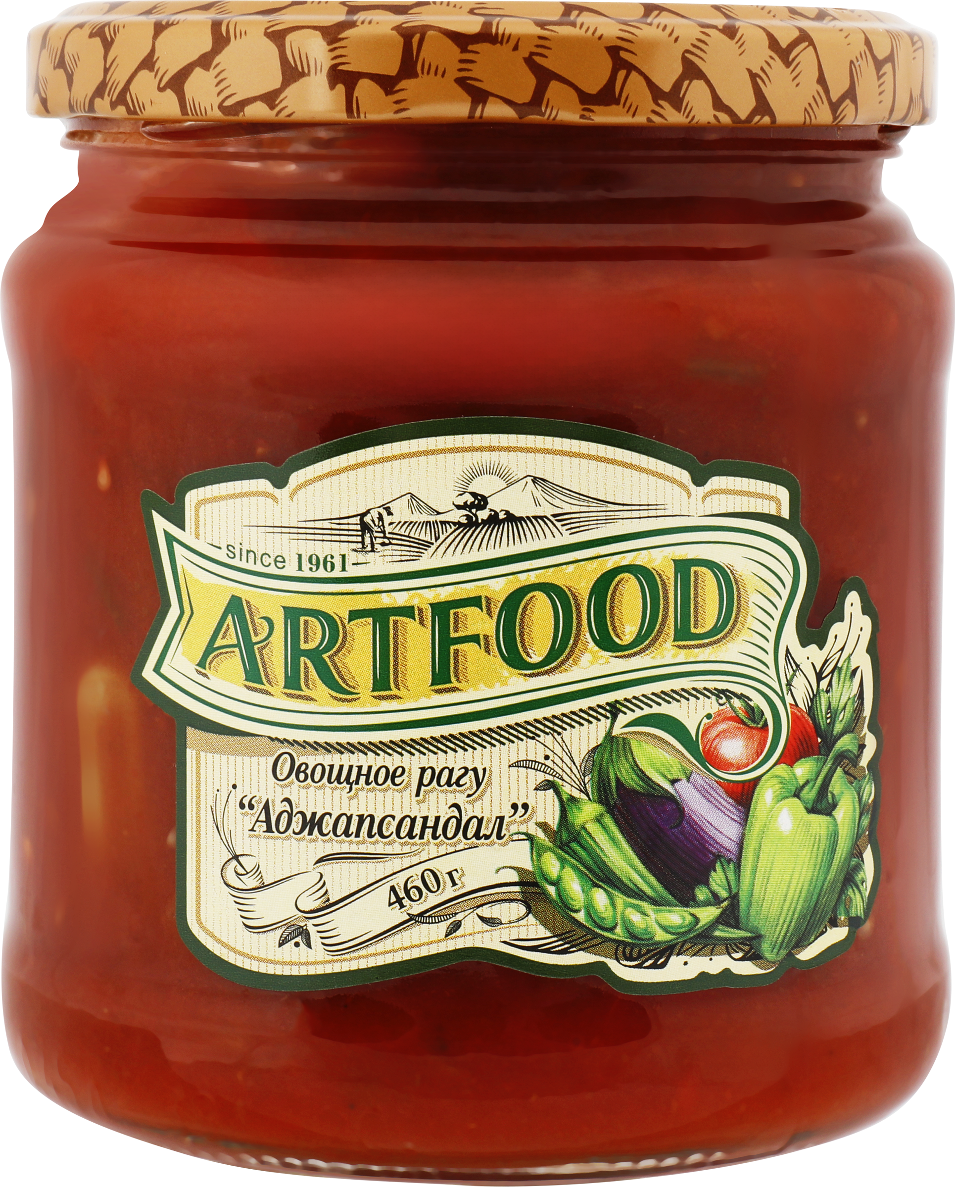 Изображение товара Овощное рагу ARTFOOD Аджапсандал, 460г - Вкусное веганское блюдо