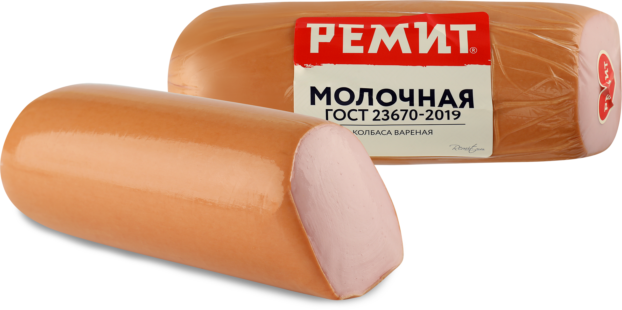 Изображение товара Колбаса вареная РЕМИТ Молочная 500г ГОСТ, мясной продукт высокого качества