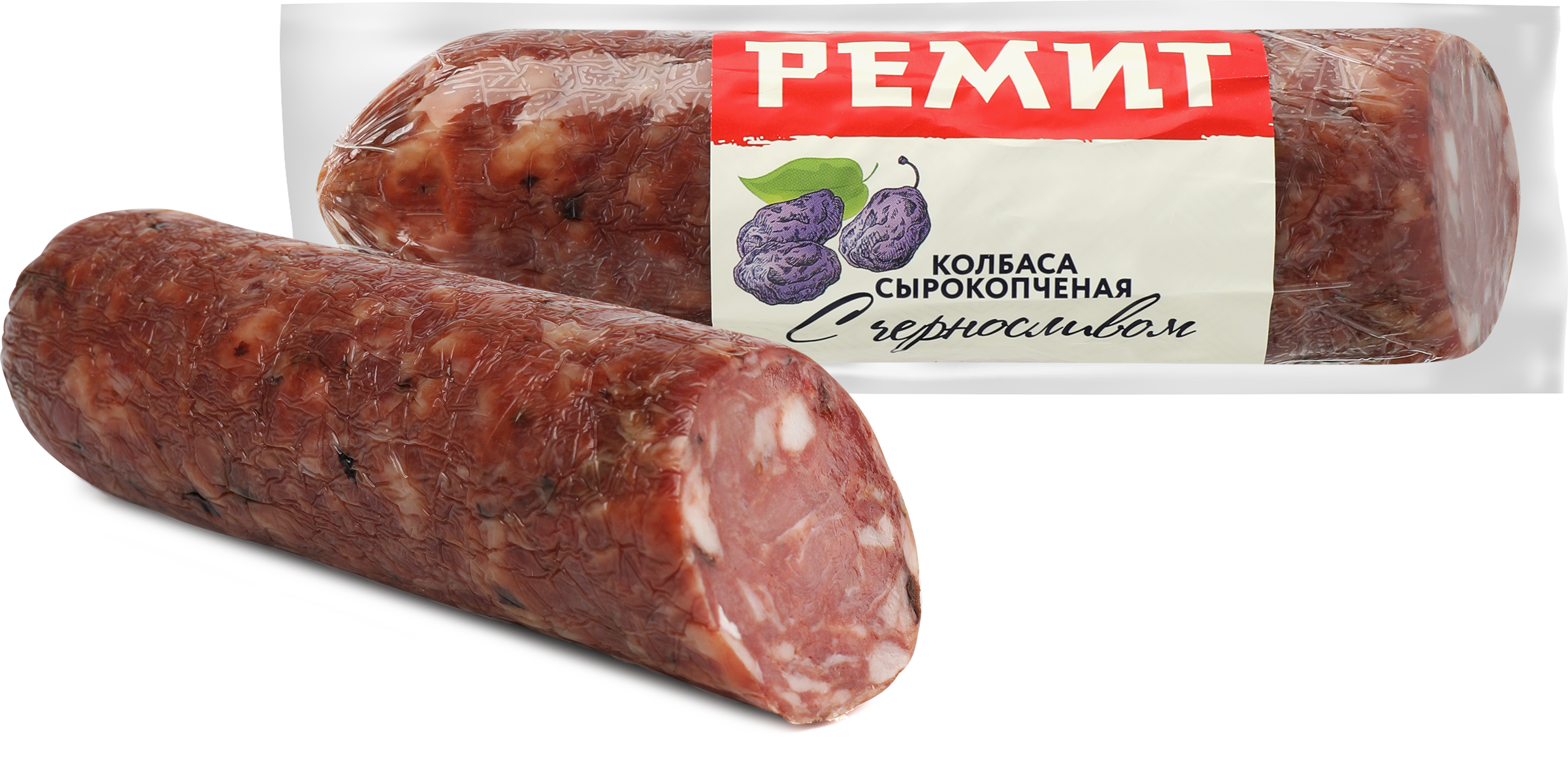 Изображение товара Колбаса сырокопченая РЕМИТ с черносливом, весовая