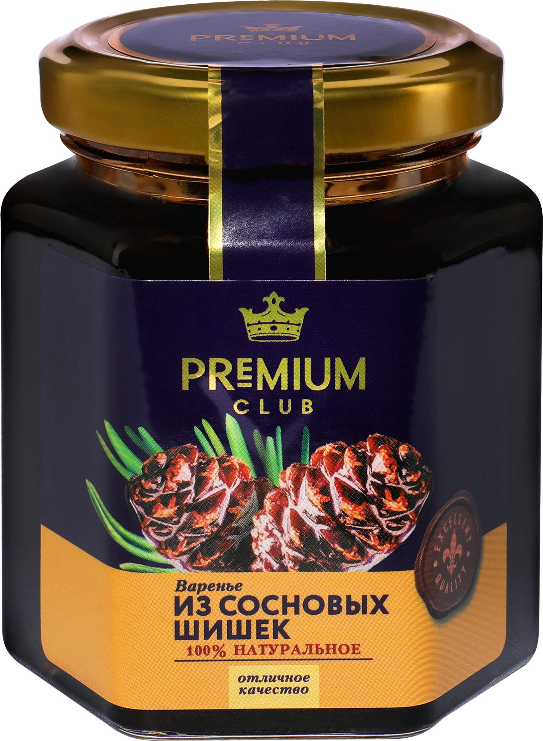 Изображение товара Варенье PREMIUM CLUB из сосновых шишек, 240г - Полезный десерт
