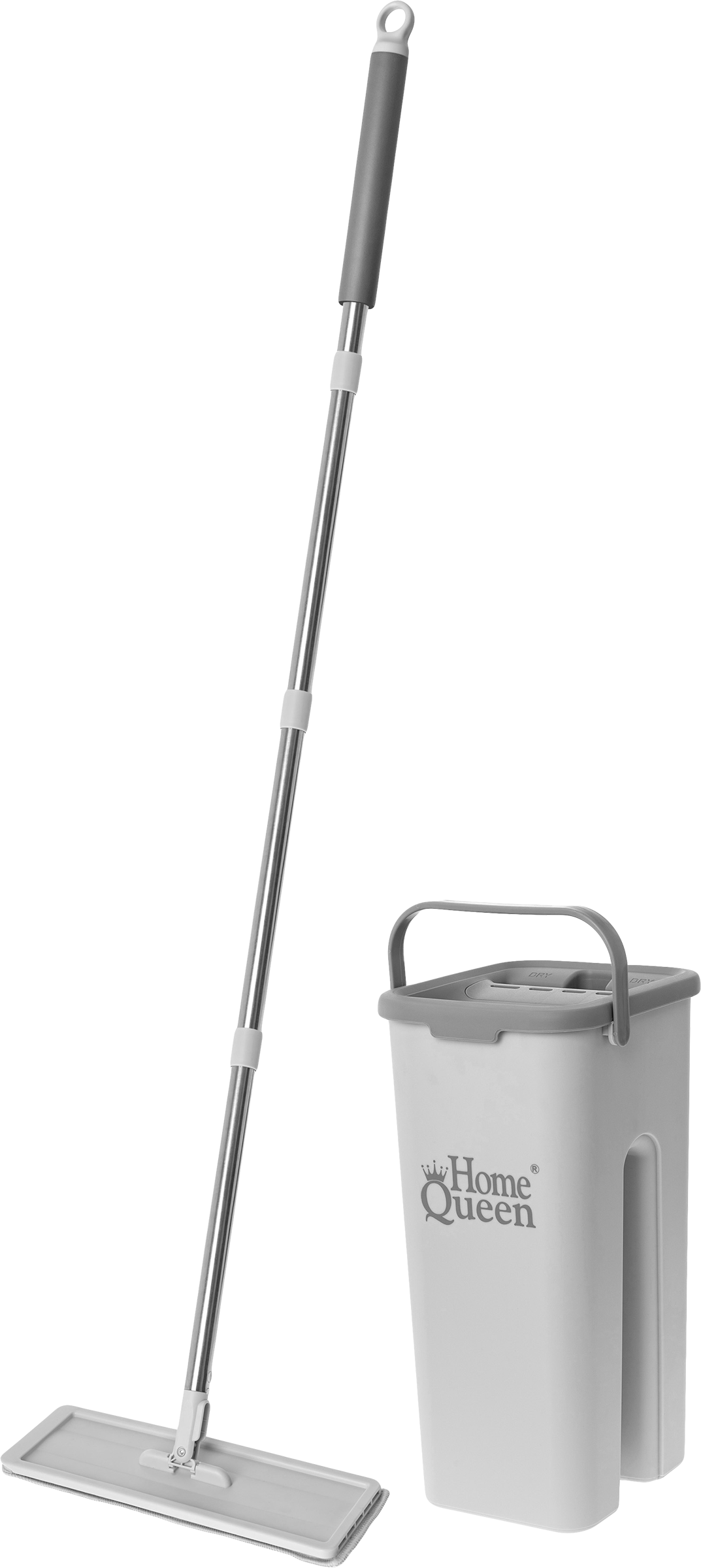 Изображение товара Швабра HOME QUEEN Compact 2.0 плоская с ведром для отжима и насадками