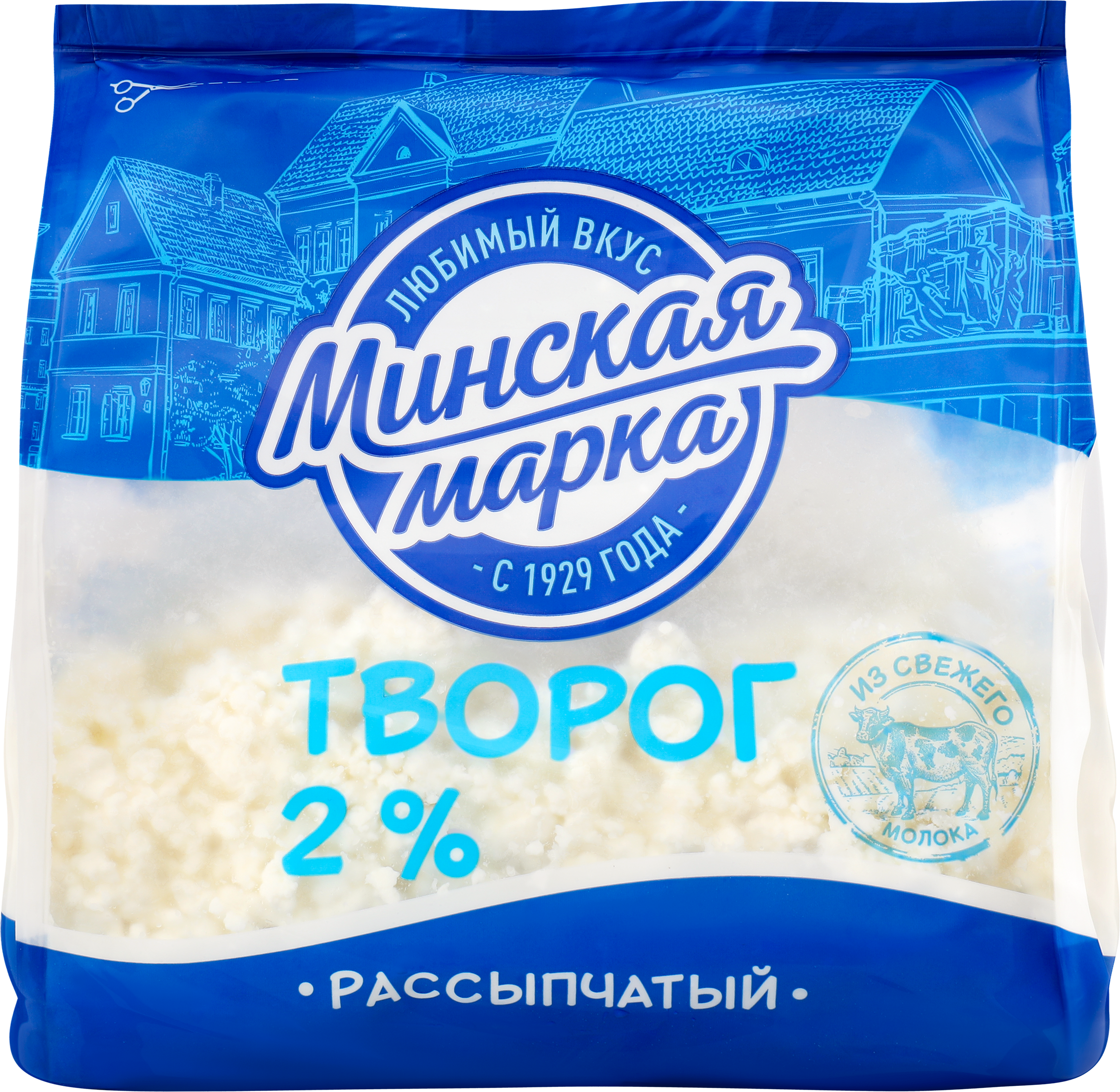 Изображение товара Творог МИНСКАЯ МАРКА 2% 350г диетический продукт для здорового питания